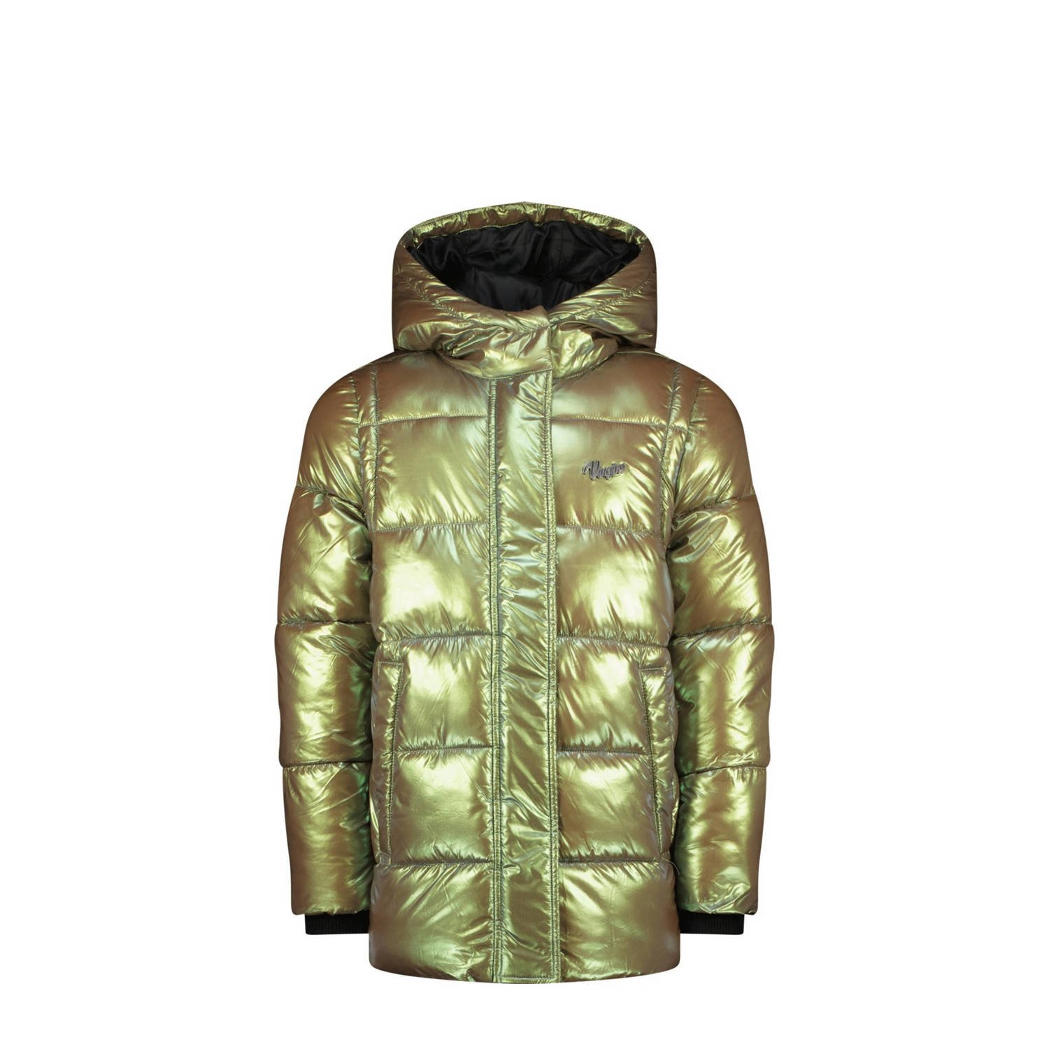 VINGINO gewatteerde winterjas Telissa groen metallic Meisjes Nylon Capuchon 128