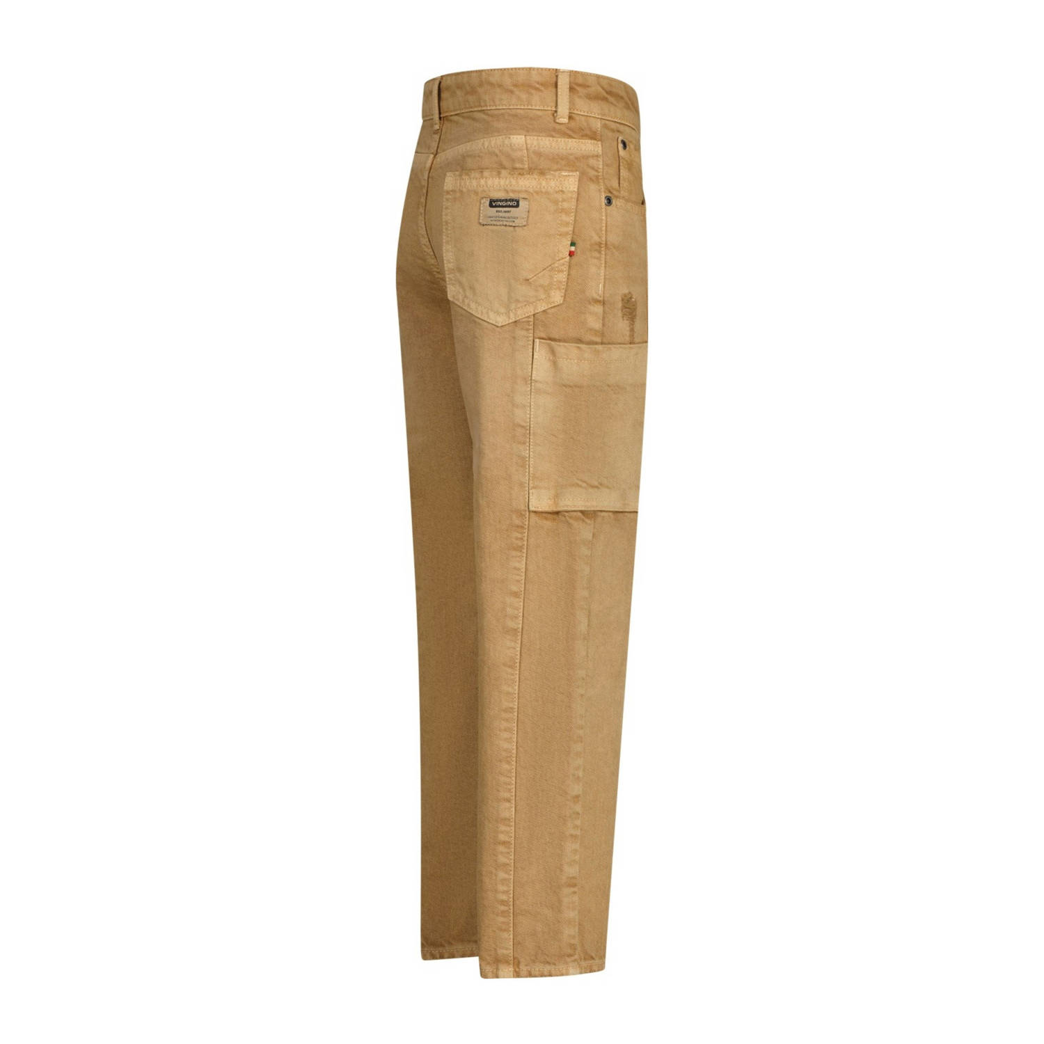Vingino loose fit jeans Castiano kaki zand