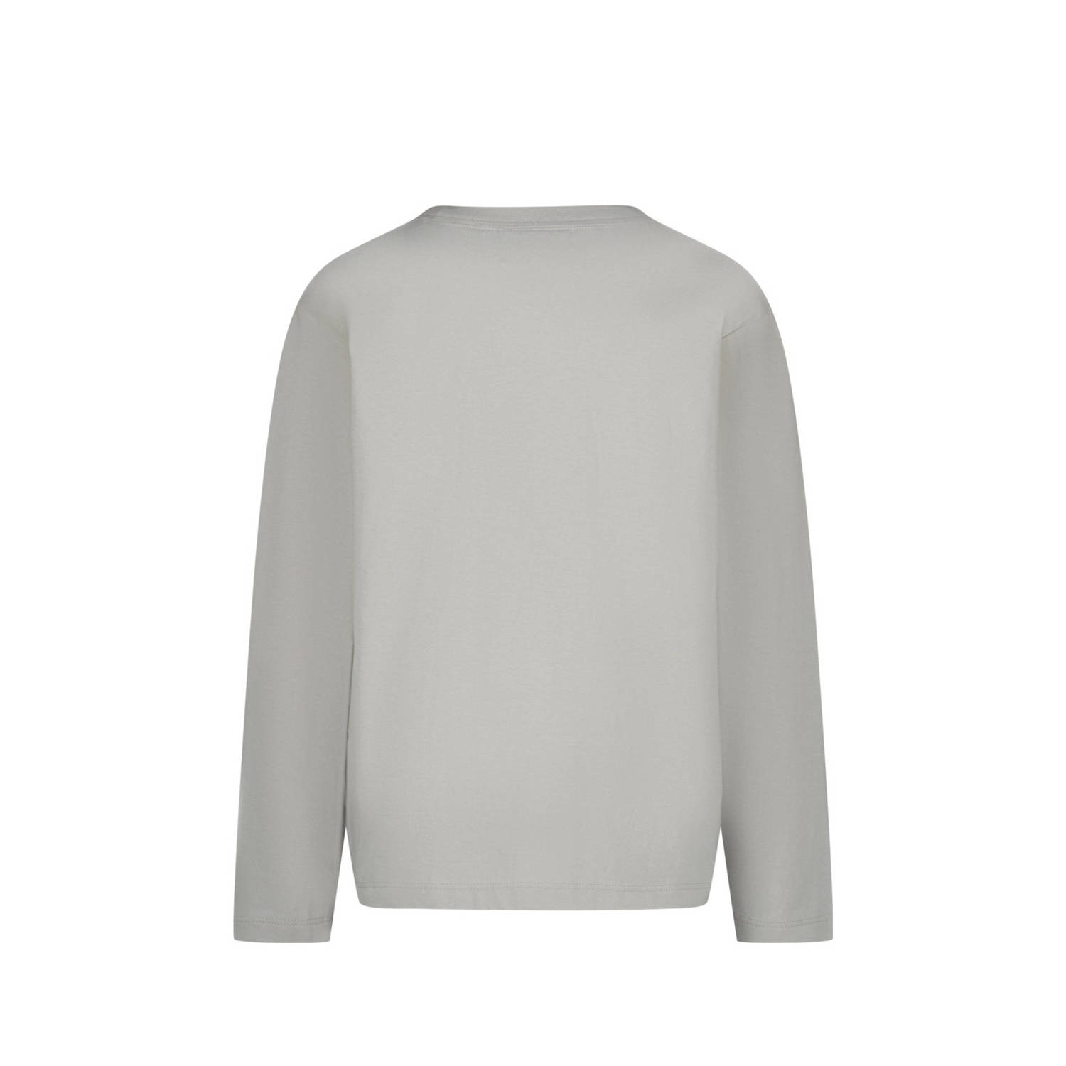 Vingino longsleeve Jean met printopdruk grijs