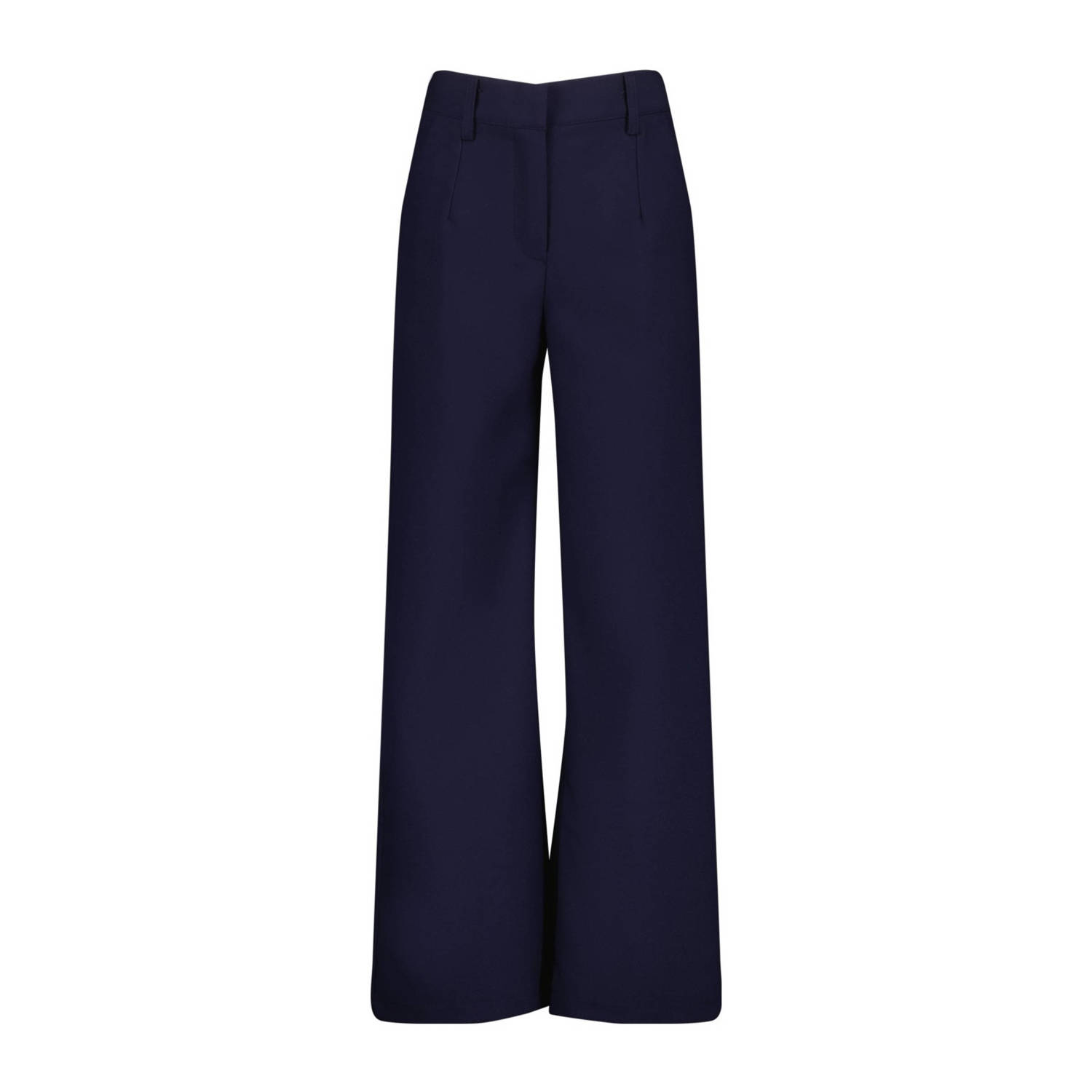 Vingino high waist wide leg broek Stella diep donkerblauw