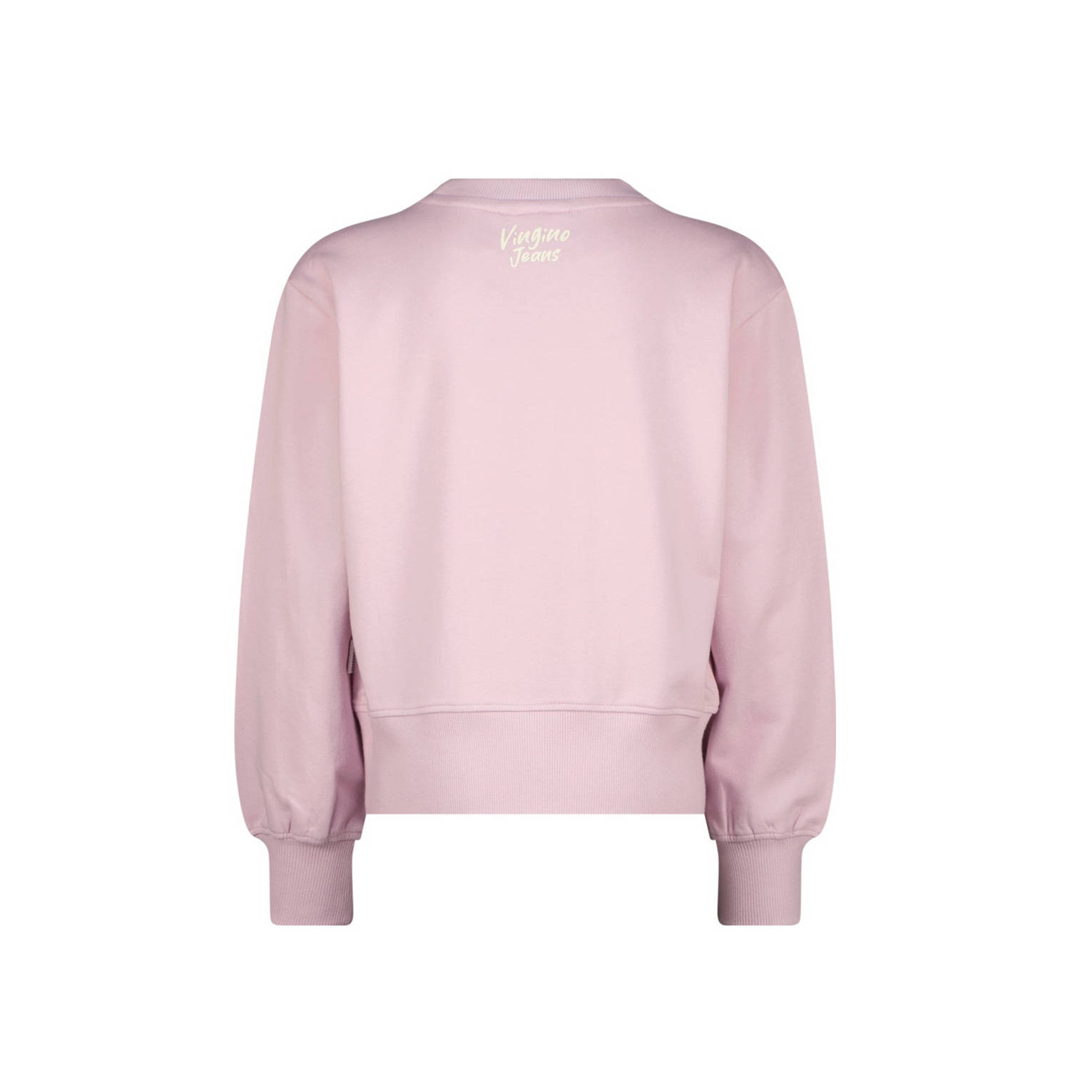 Vingino sweater Nydra met printopdruk lichtroze