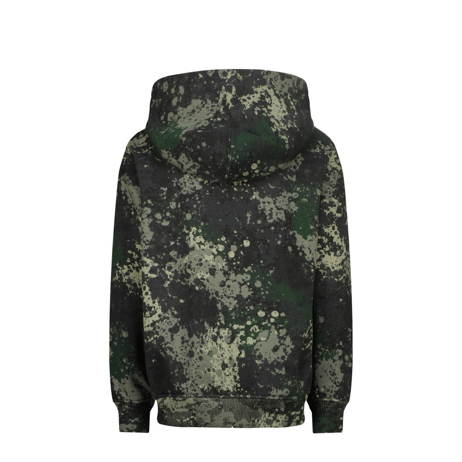 Vingino sweatvest Osta met all over print donkergroen