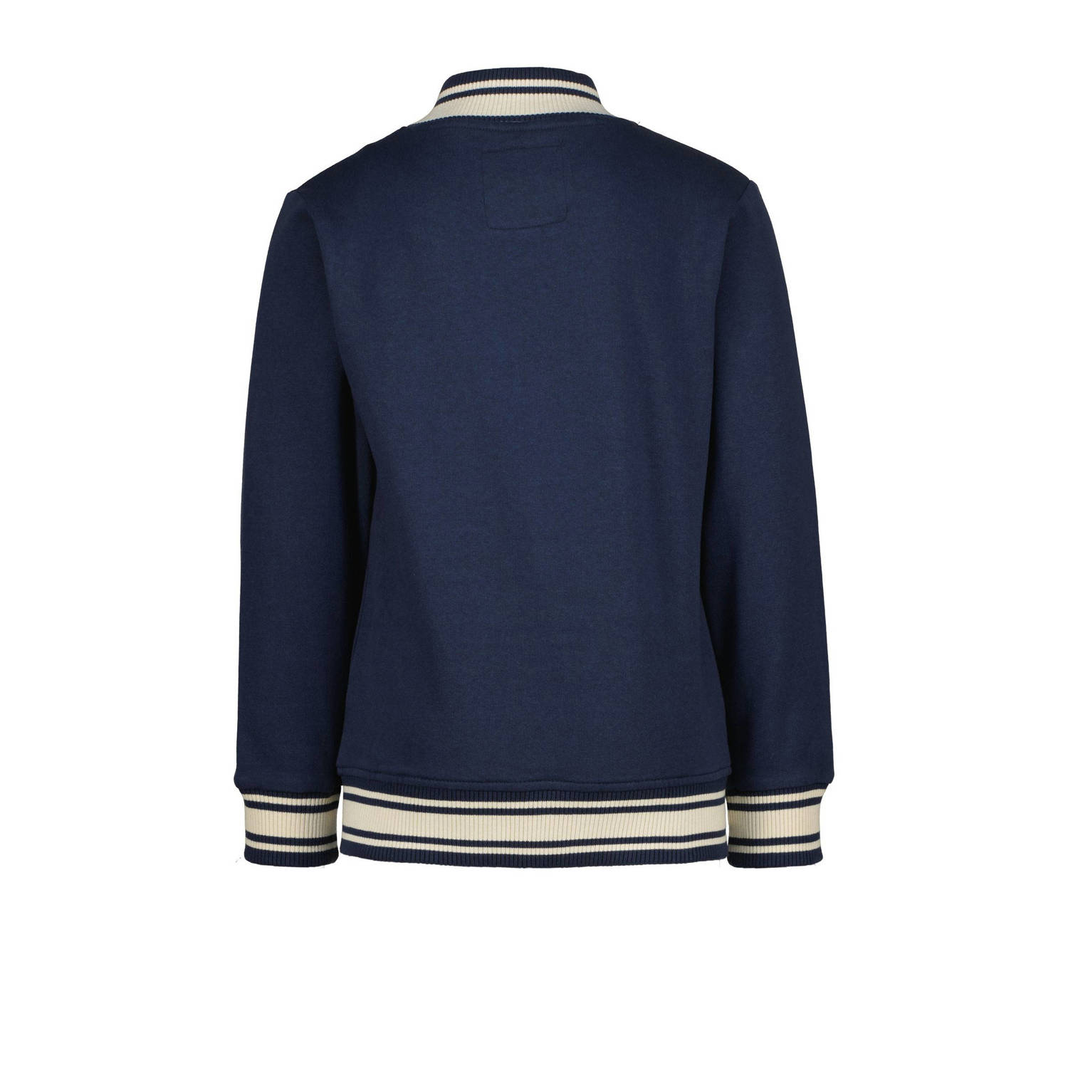 Vingino sweatvest Otral met logo donkerblauw ecru