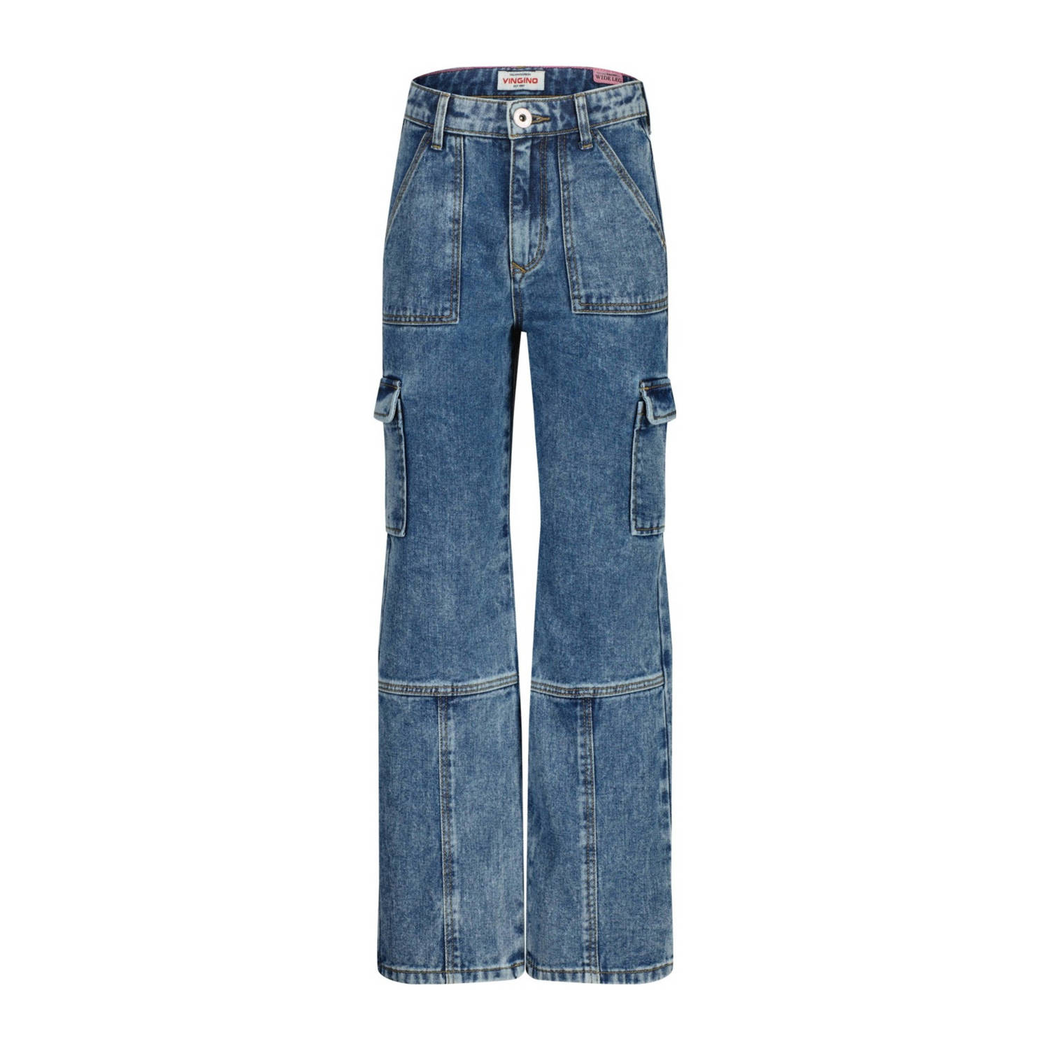 Vingino high waist wide leg jeans Cato Cargo blue vintage
