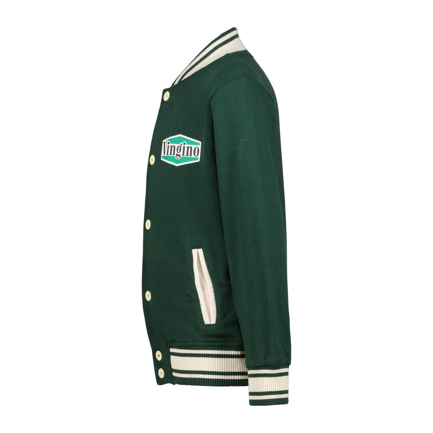 Vingino sweatvest Otral met logo donkergroen