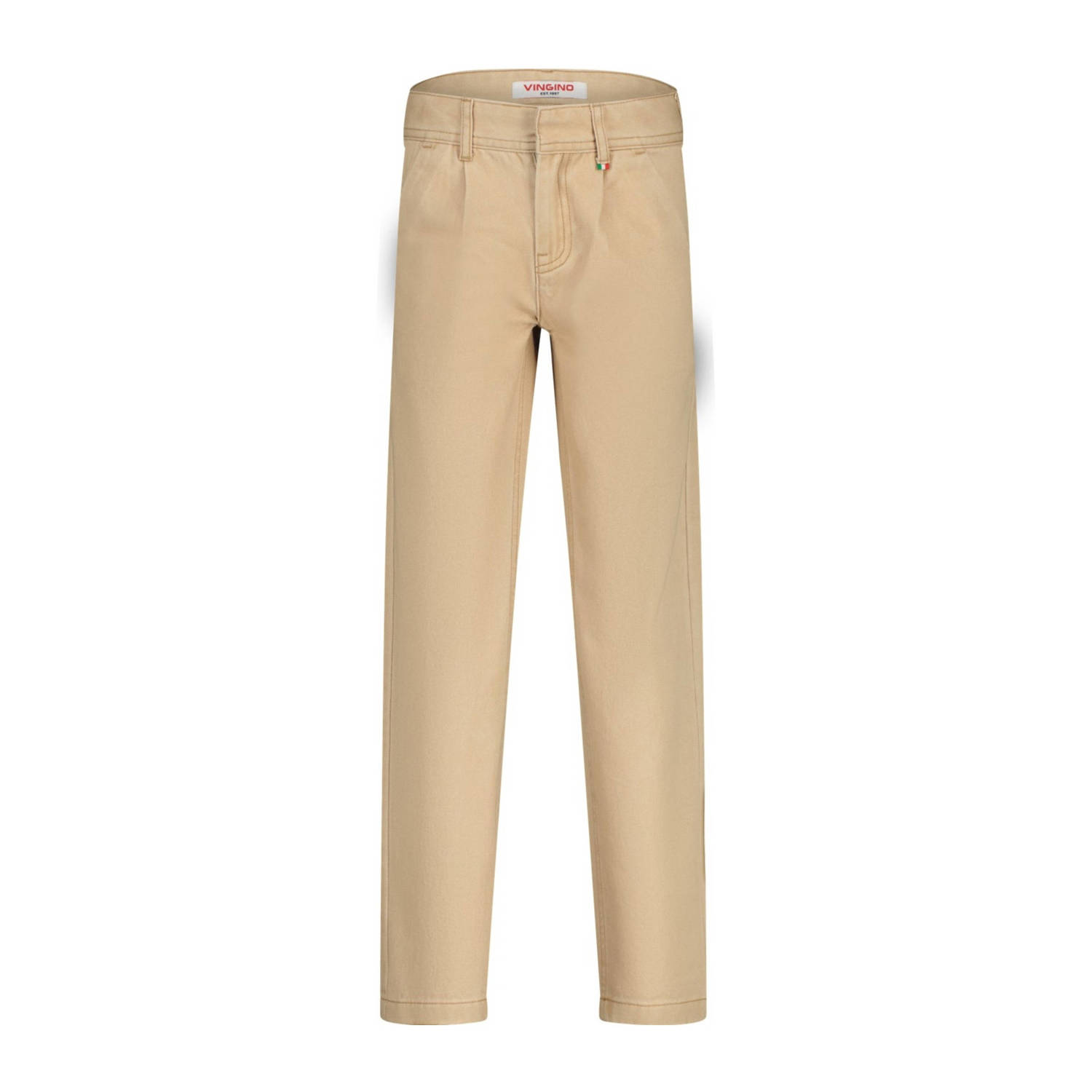 Vingino straight fit broek Safano zand