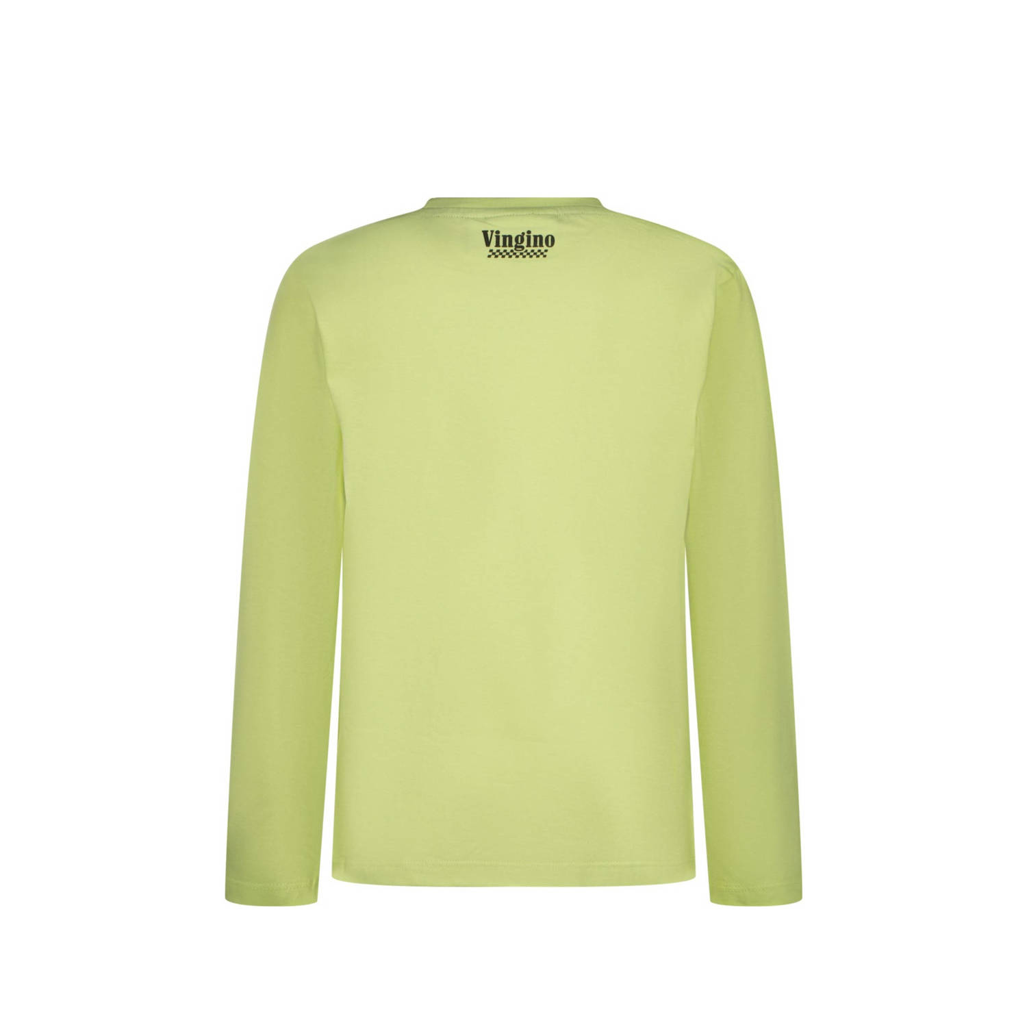 Vingino longsleeve Jacing met logo limegroen