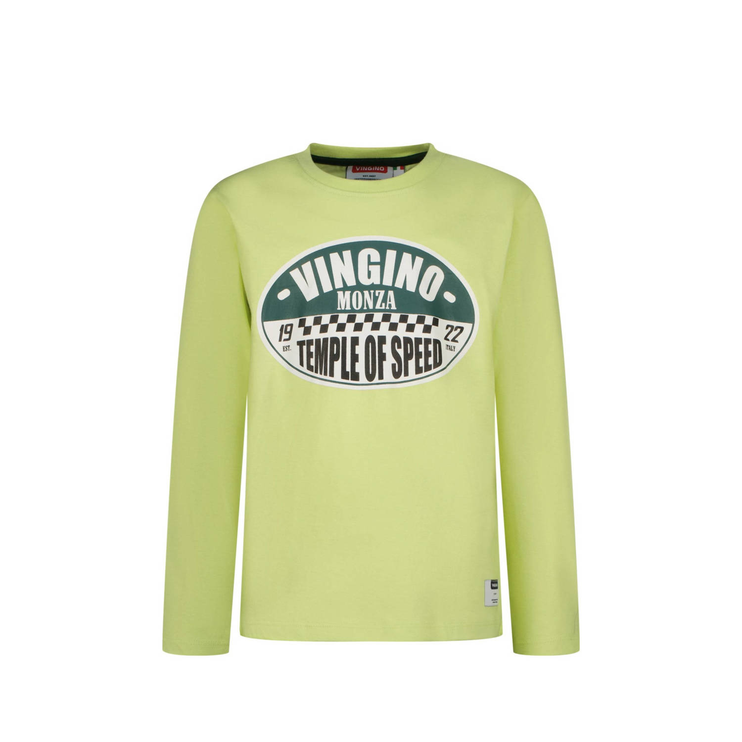 VINGINO longsleeve Geel Jongens Katoen Ronde hals Printopdruk 104