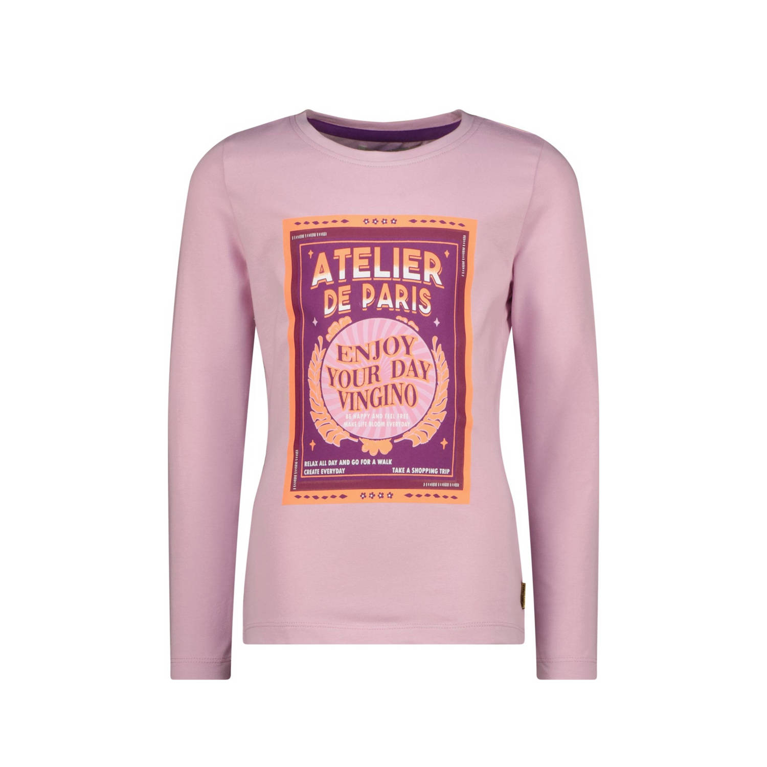 Vingino longsleeve Janneke met printopdruk lila