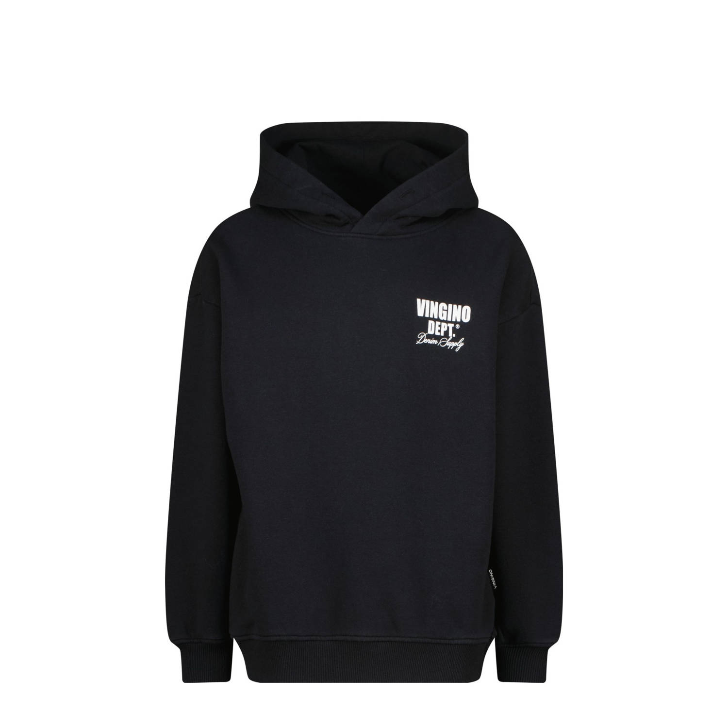 Vingino hoodie Nashed met printopdruk zwart