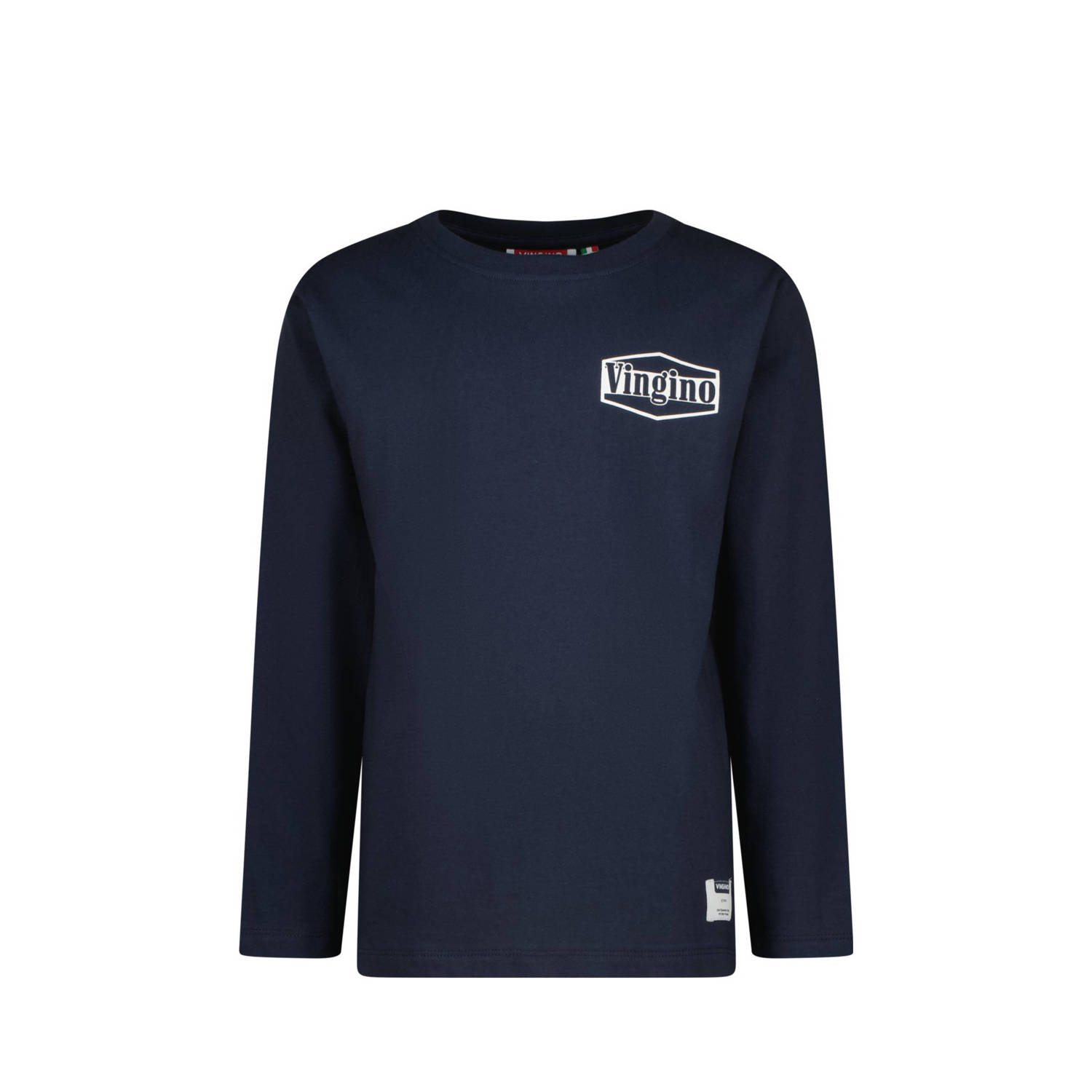 Vingino longsleeve Jean met backprint donkerblauw