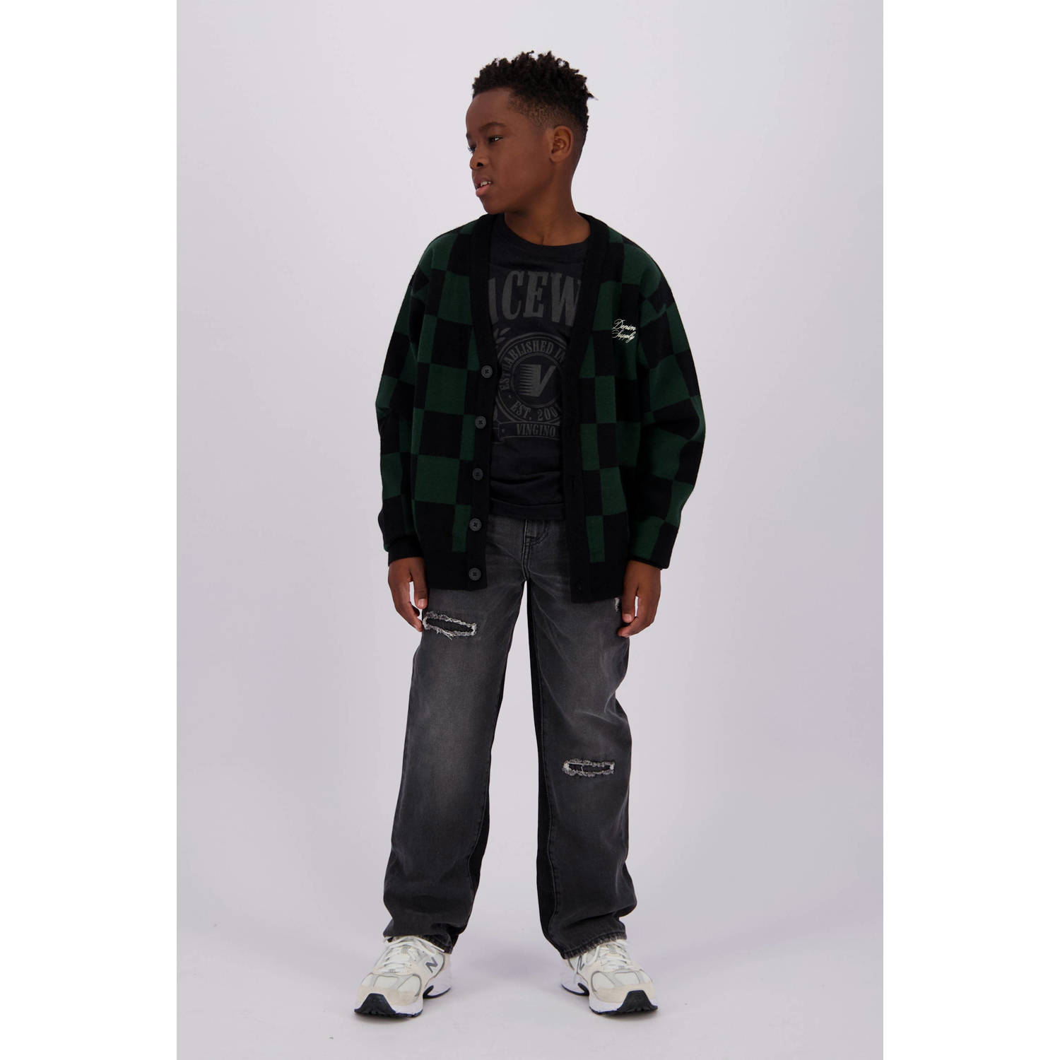 Vingino longsleeve Jelee met printopdruk zwart