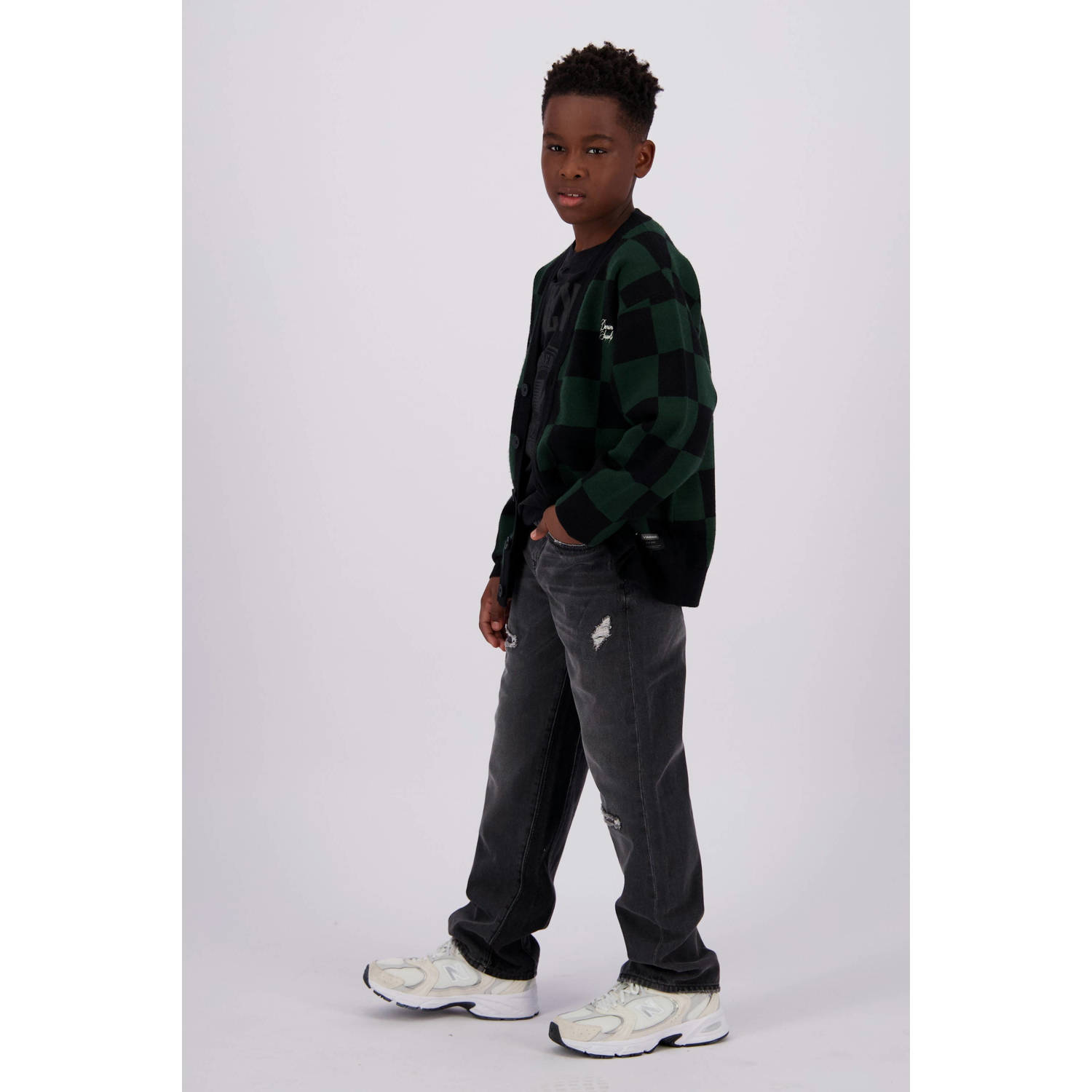 Vingino longsleeve Jelee met printopdruk zwart
