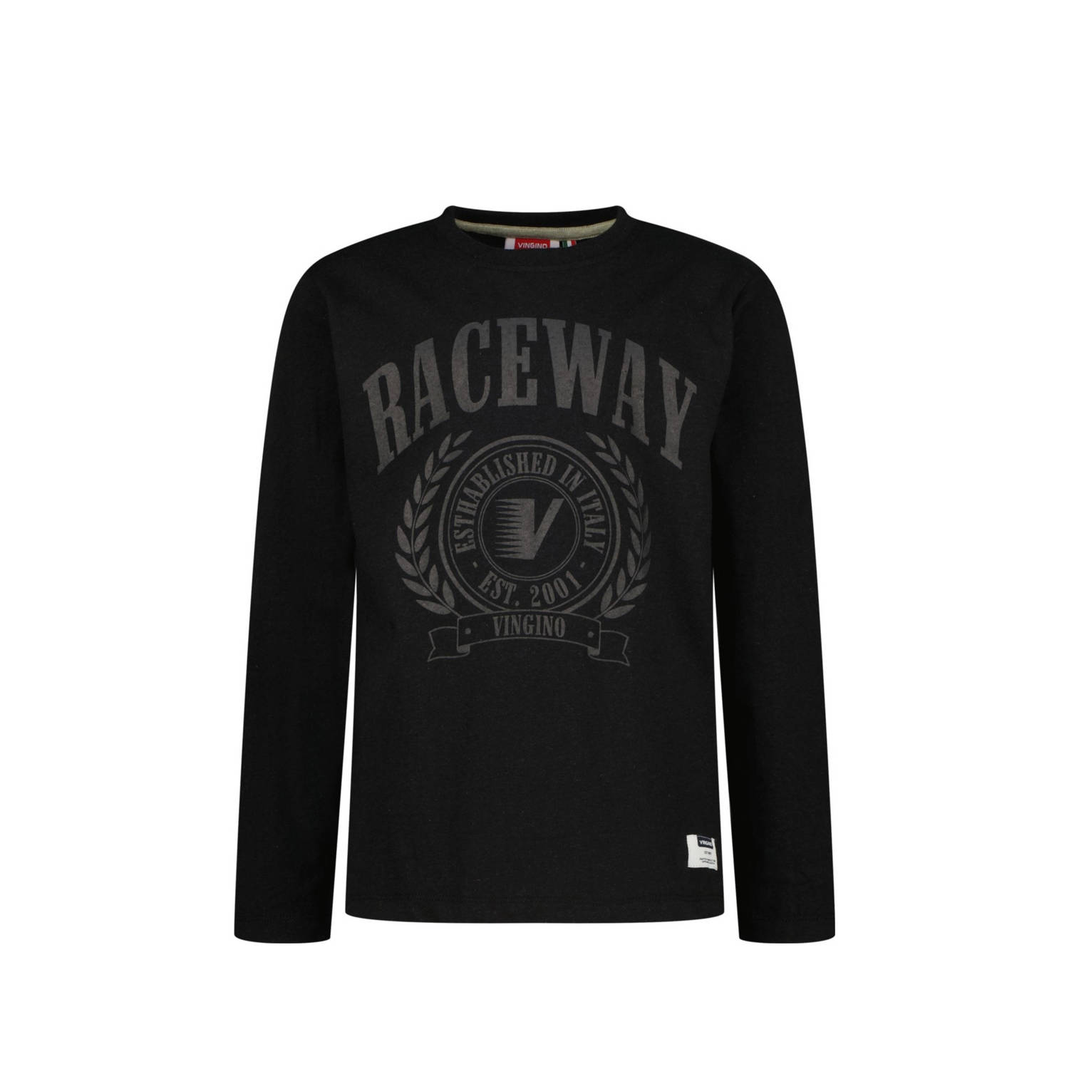 Vingino longsleeve Jelee met printopdruk zwart