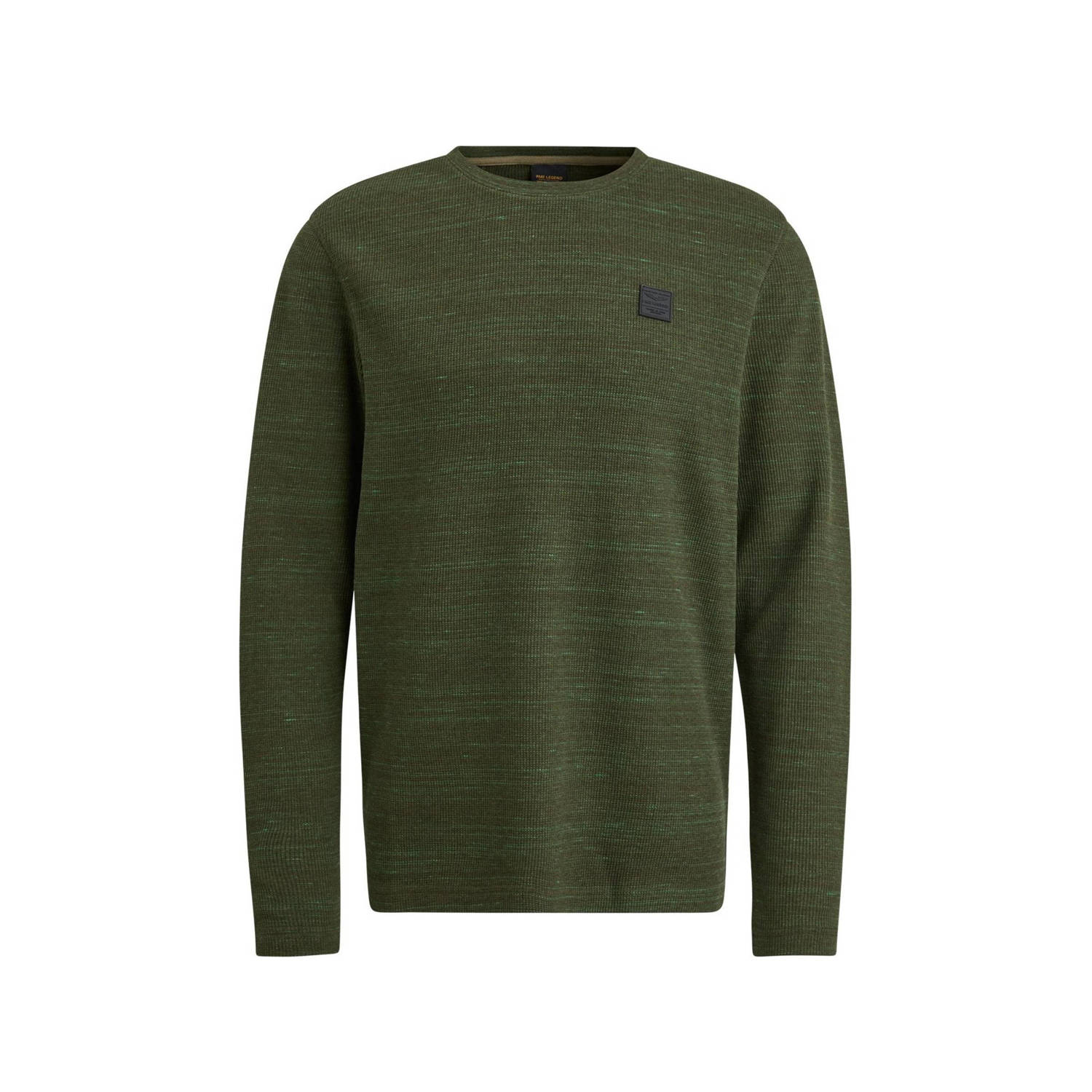 PME Legend gemêleerde regular fit longsleeve donkergroen