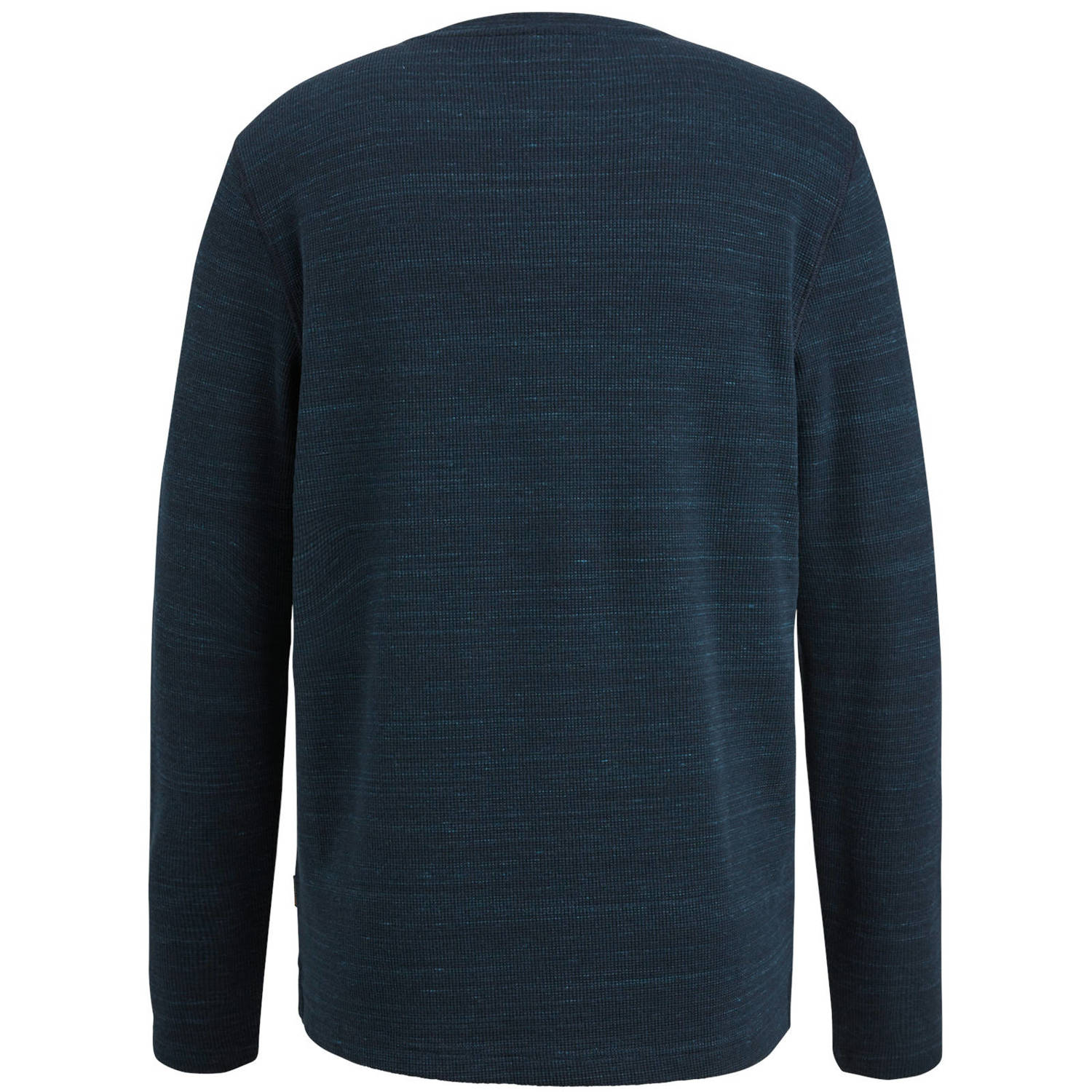 PME Legend gemêleerde regular fit longsleeve donkerblauw