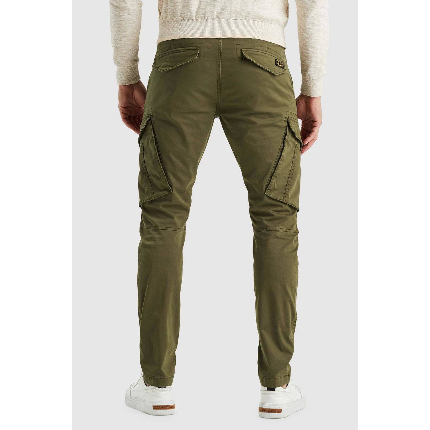 PME Legend Slim fit cargobroek met labeldetail model 'NORDROP'