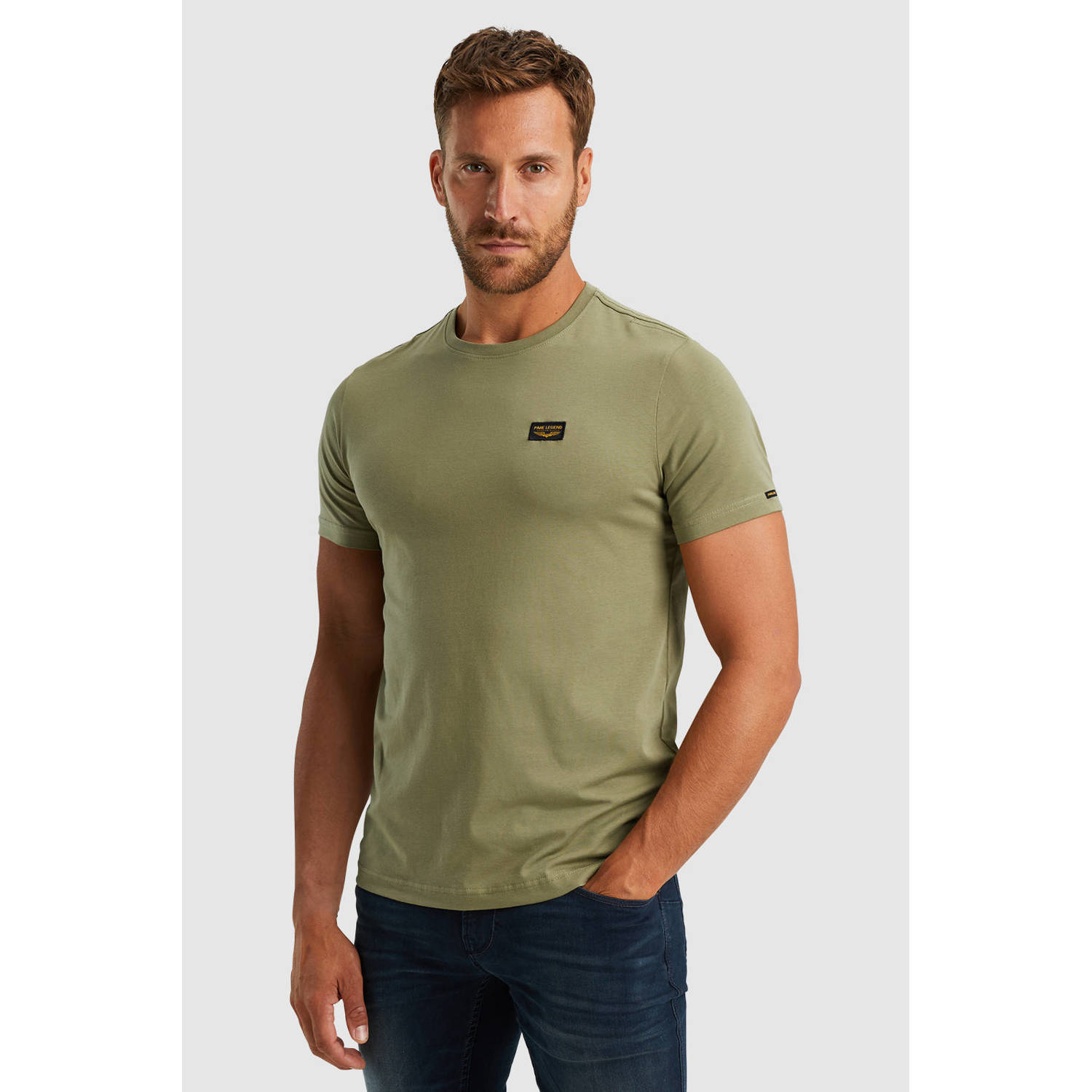 PME Legend regular fit T-shirt met logo groen