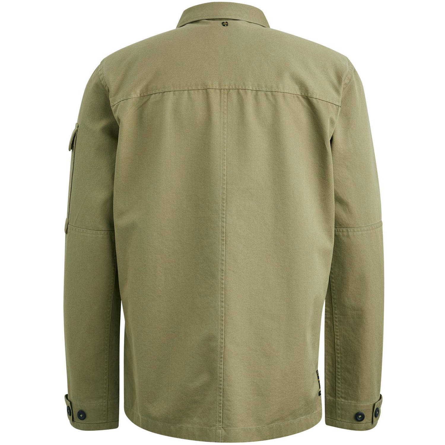 PME Legend regular fit denim overshirt met logo groen