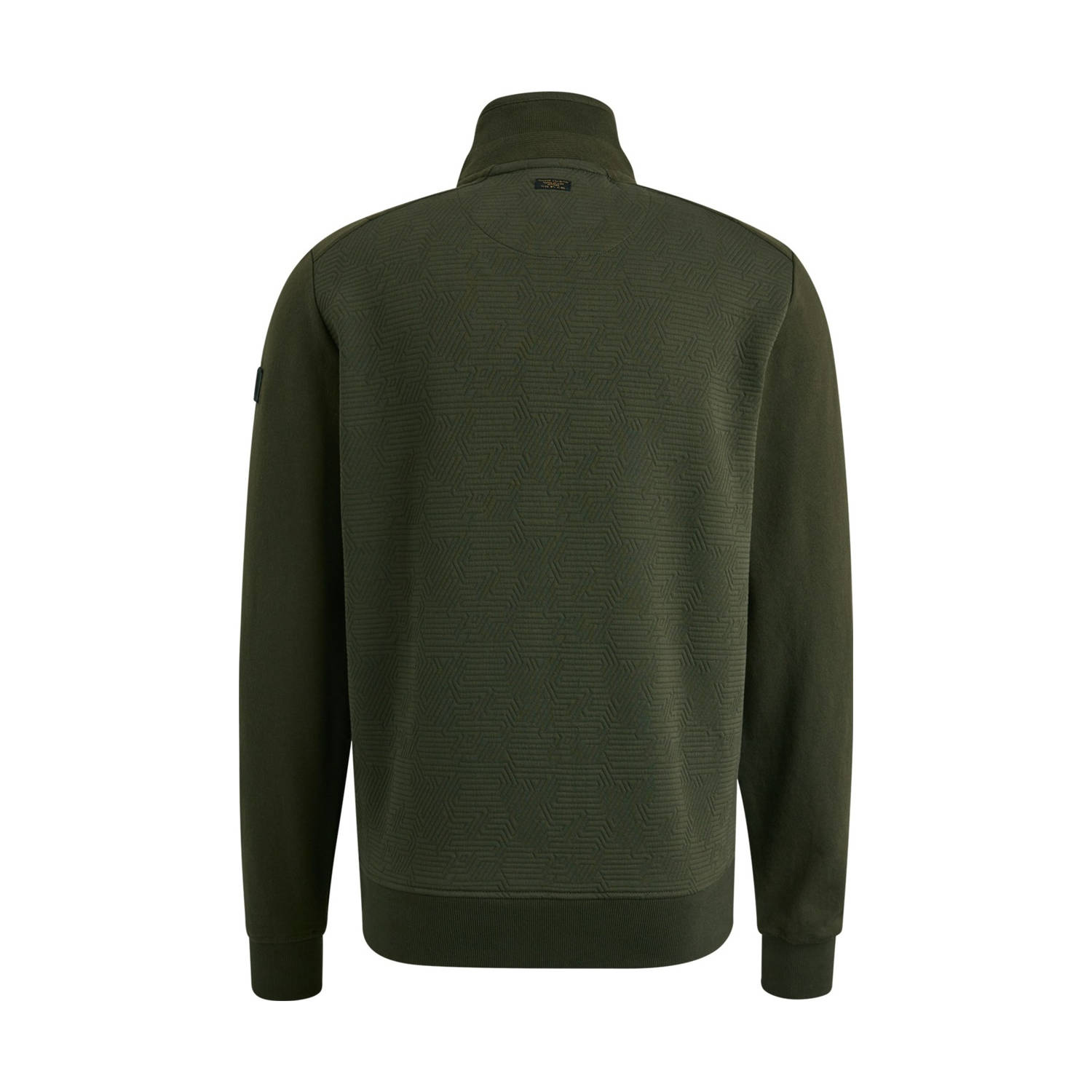 PME Legend sweatvest met logo en textuur donkergroen