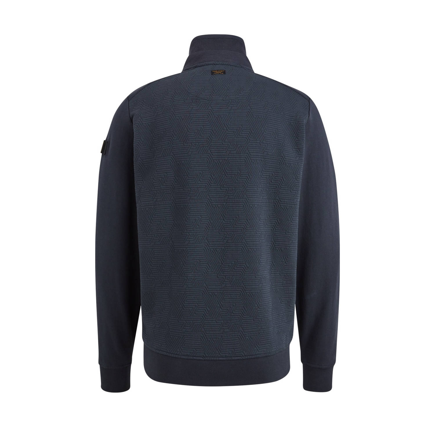 PME Legend sweatvest met logo en textuur donkerblauw