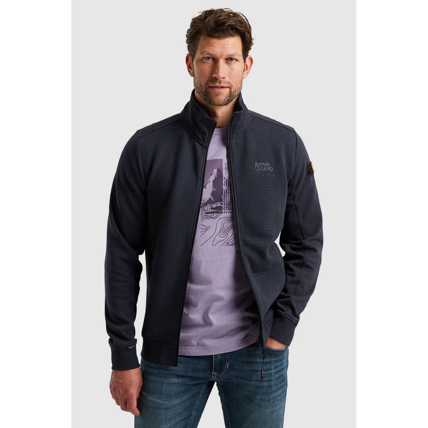 PME LEGEND Heren Truien & Vesten Zip Jacket Jacquard Interlock Sweat Groen
