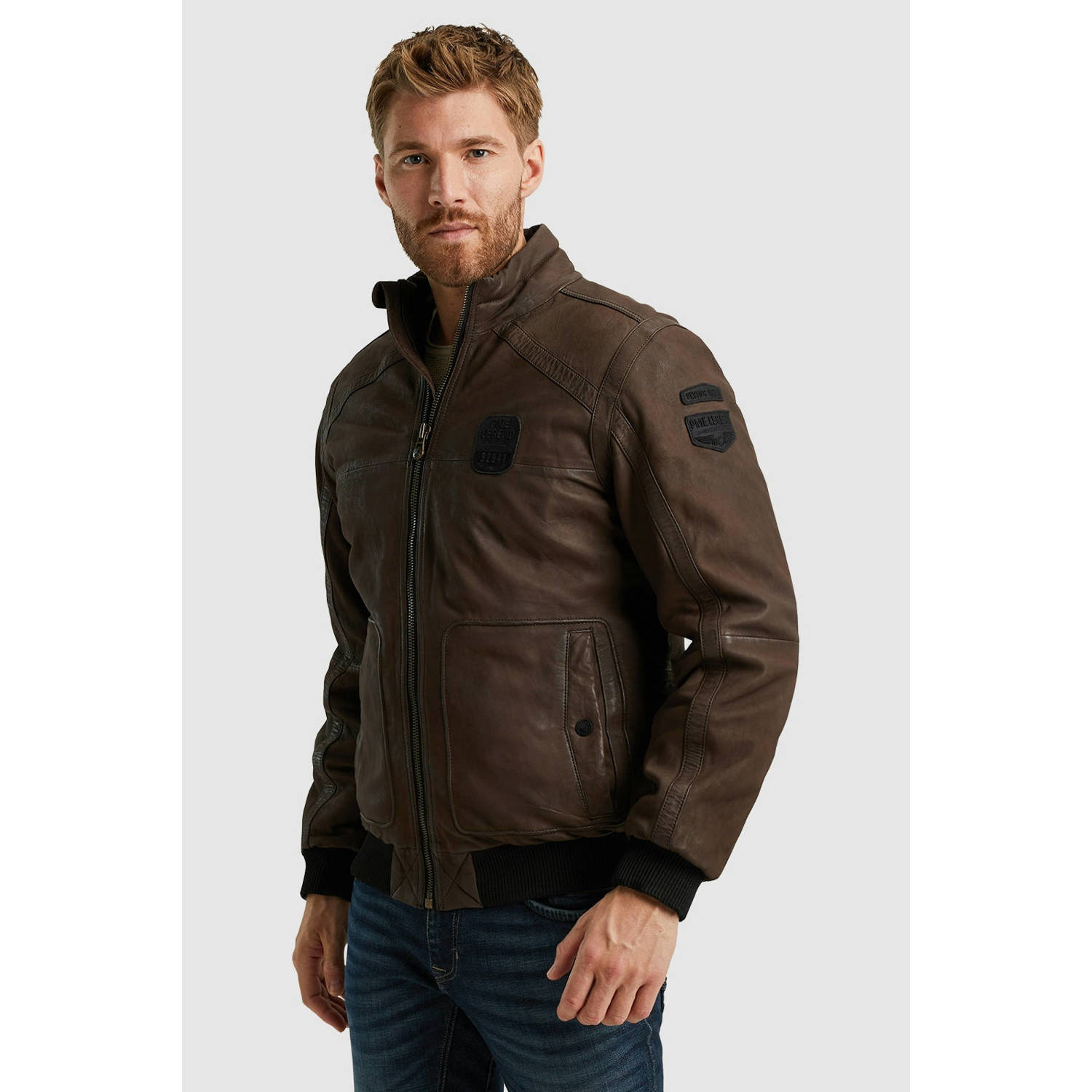 PME Legend Flight Jacket AIR Bridge Sheep Snu Brown Heren