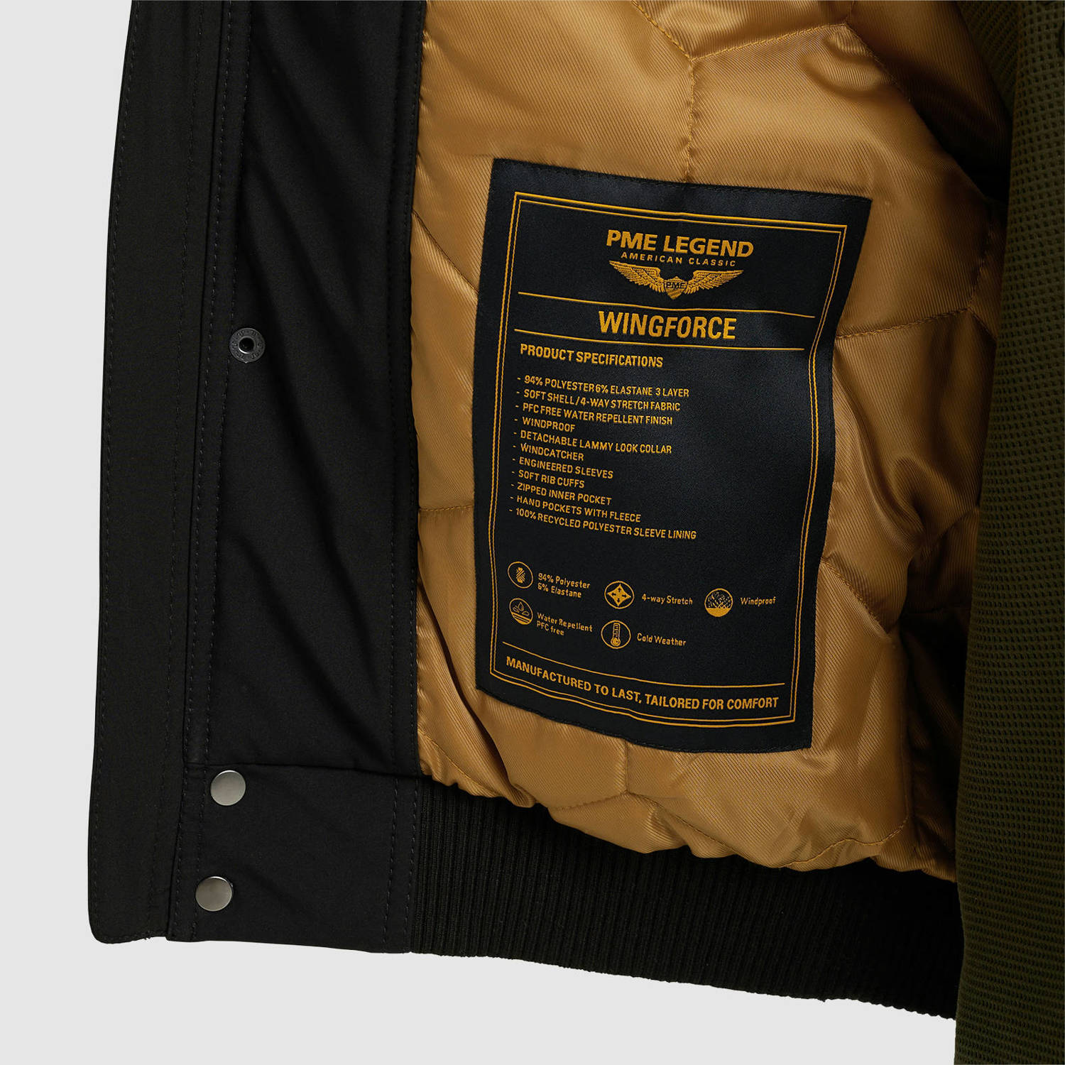 PME Legend softshell jas WINGFORCE met logo en patches zwart