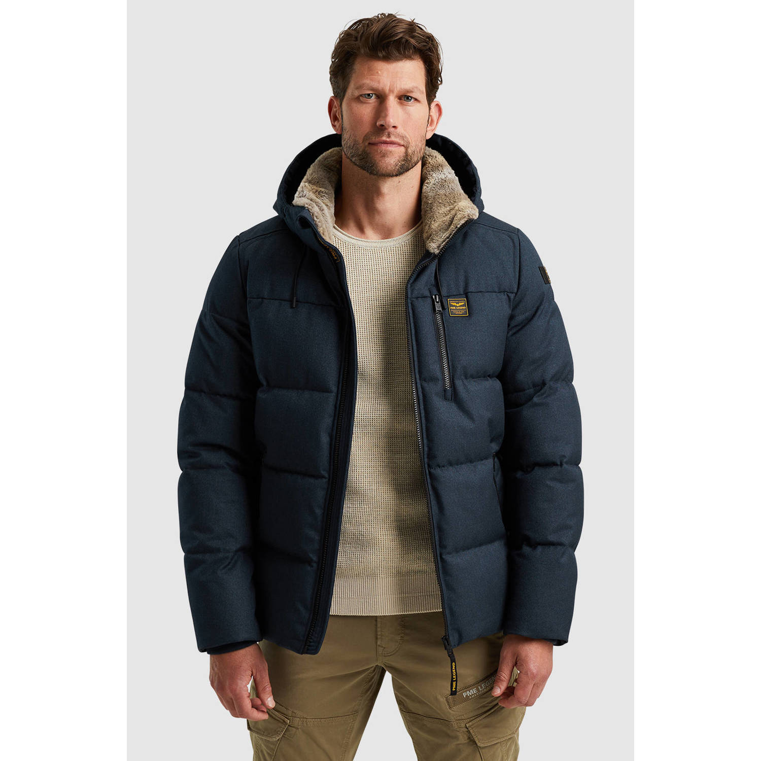PME Legend gewatteerde winterjas YETCRAFT donkerblauw
