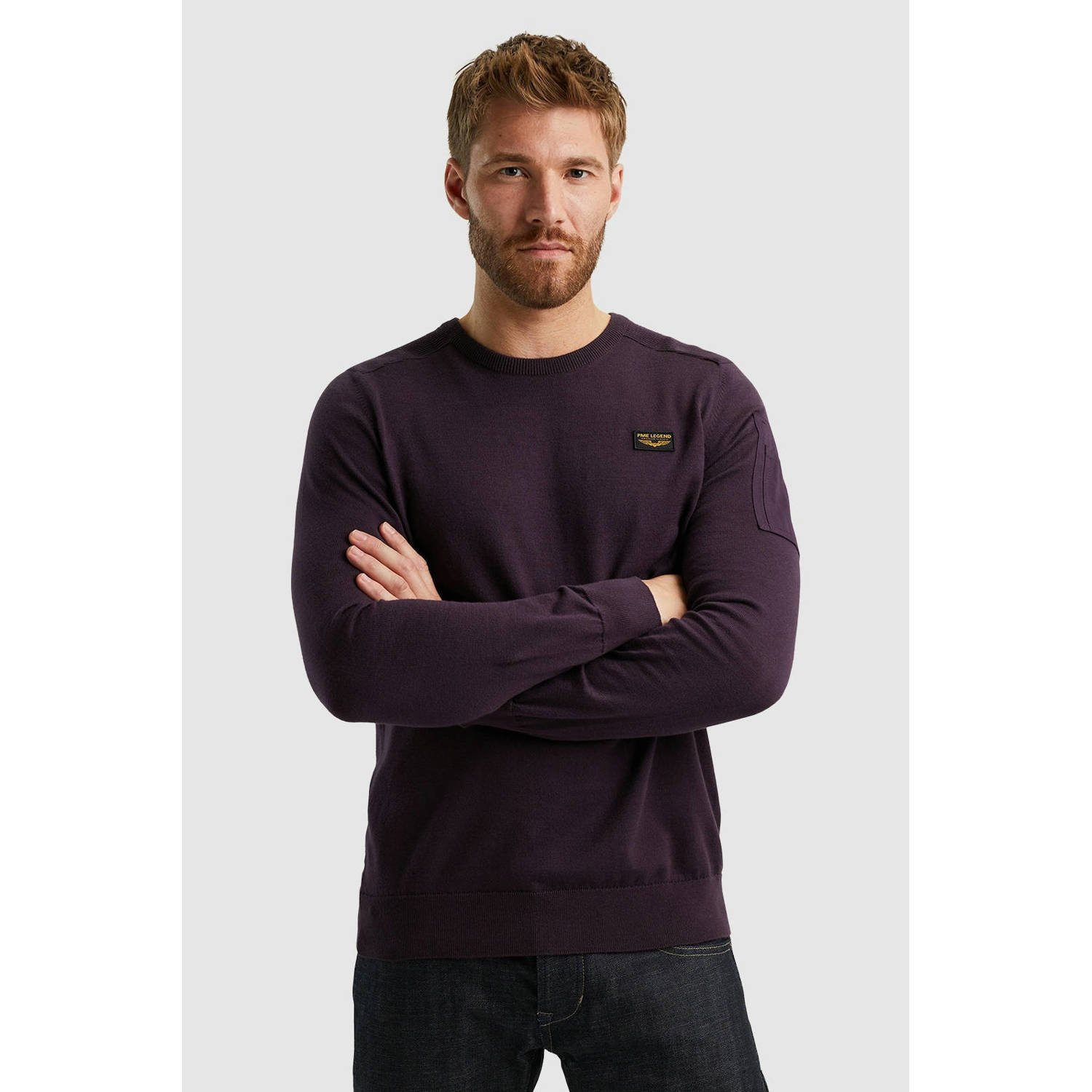 PME LEGEND Heren Truien & Vesten R-neck American Classic Knit Lila