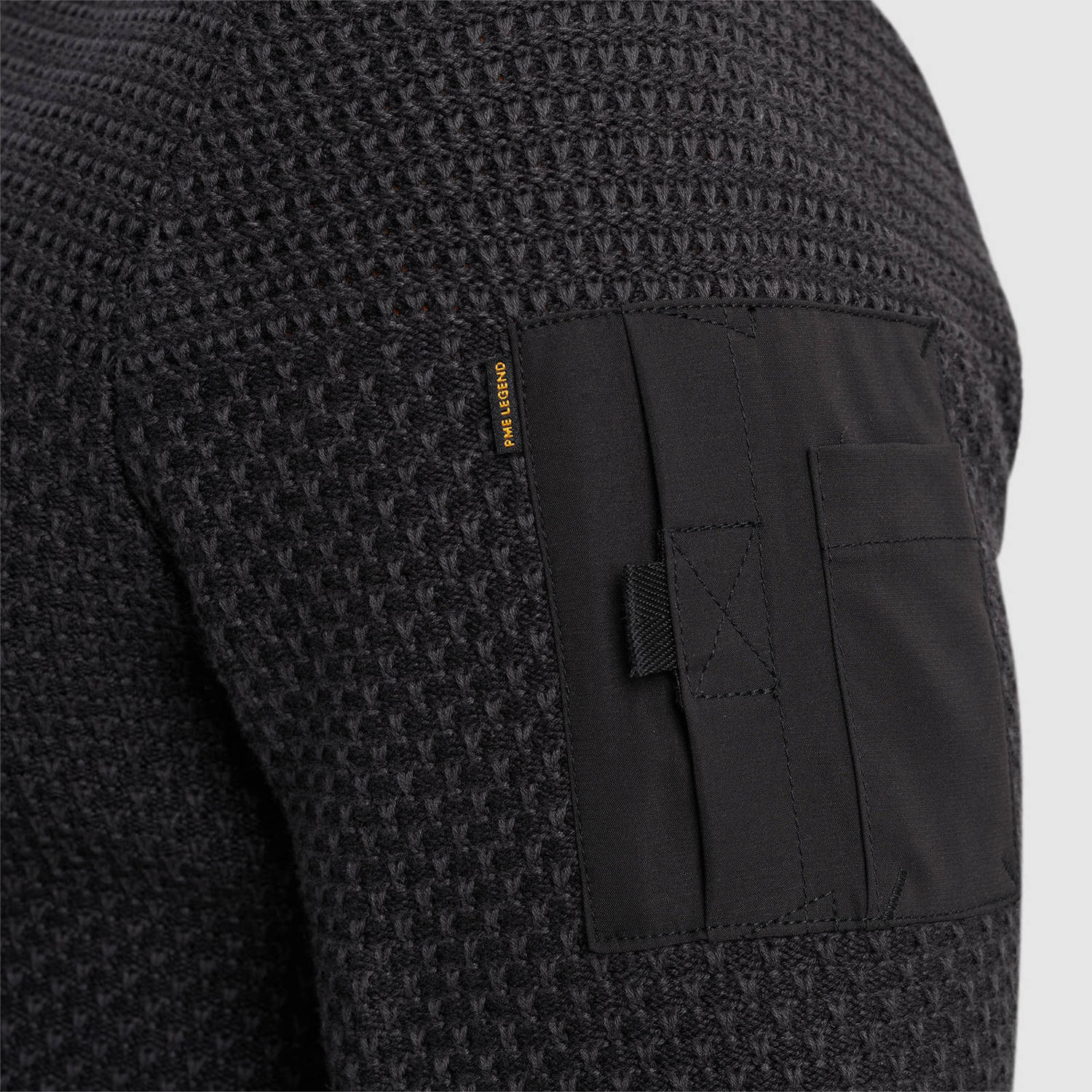 PME Legend gebreid vest grijs