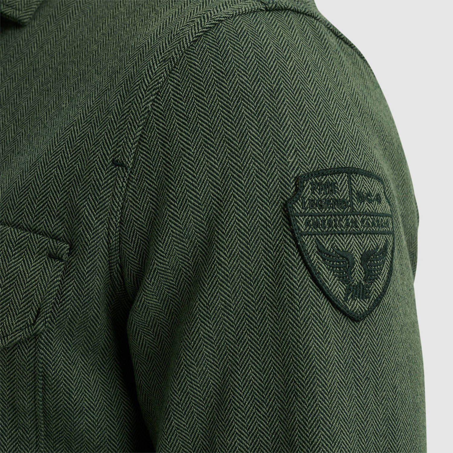 PME Legend overshirt met all over print groen