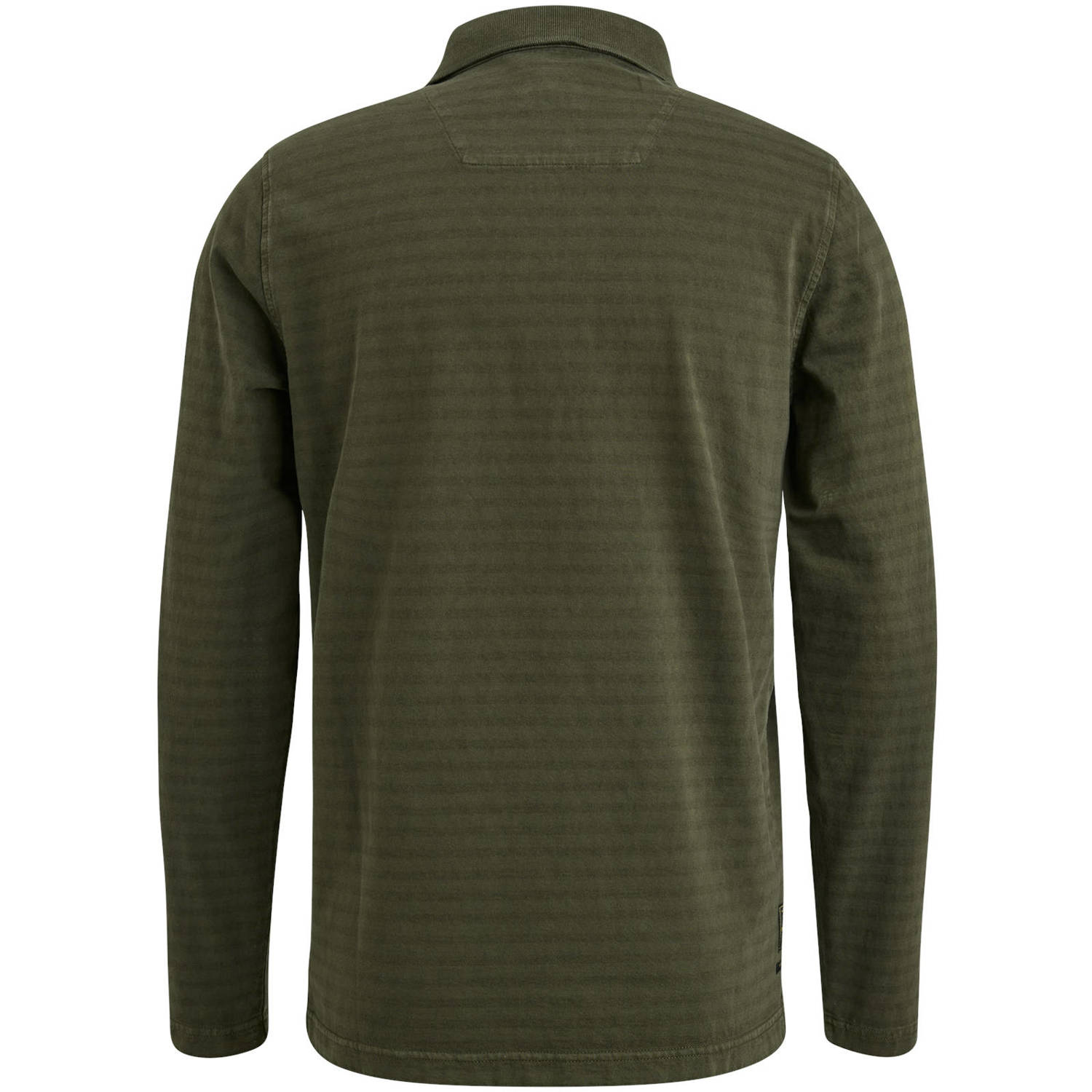 PME Legend gestreepte regular fit polo donkergroen