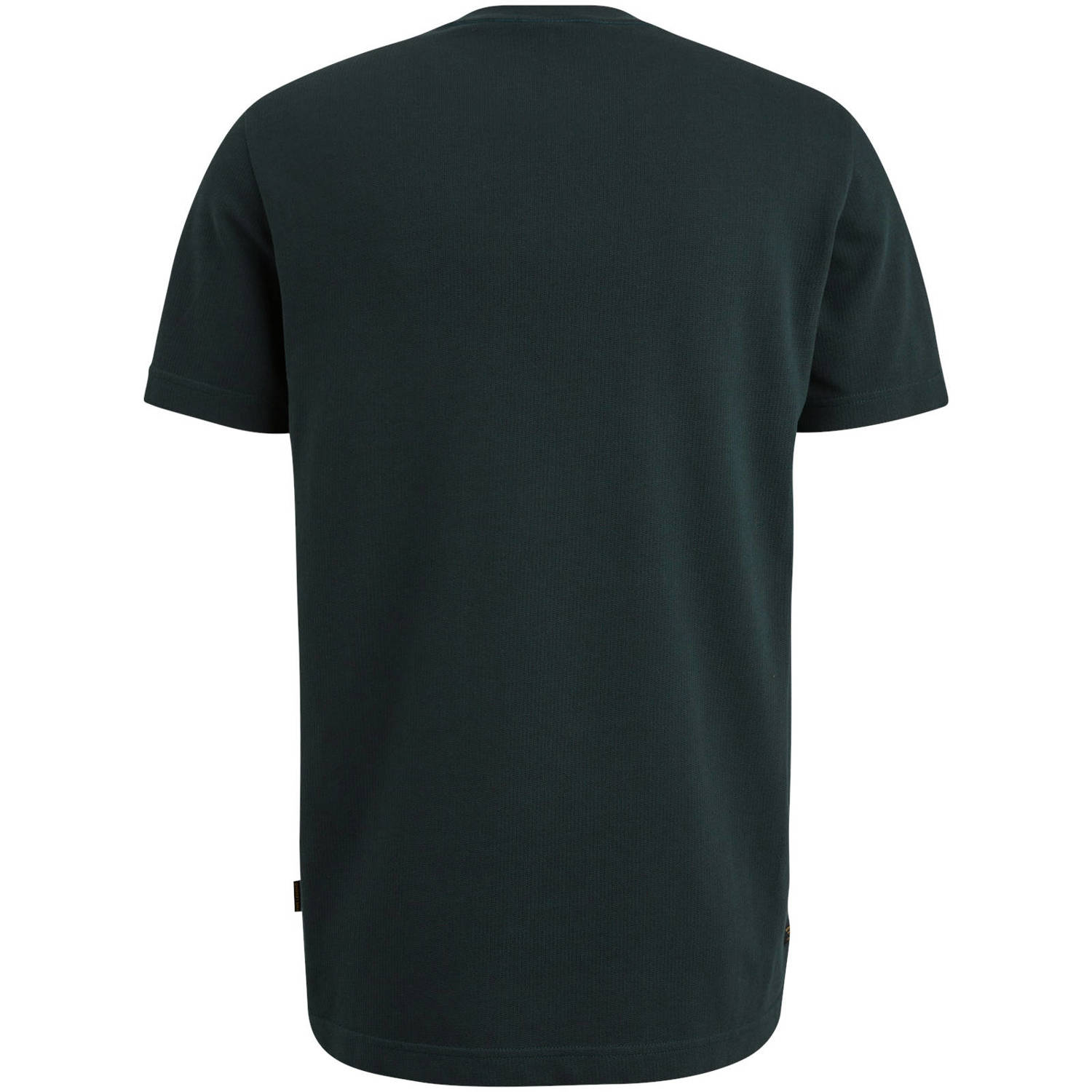 PME Legend fijngebreid T-shirt met ingebreid patroon donkerblauw
