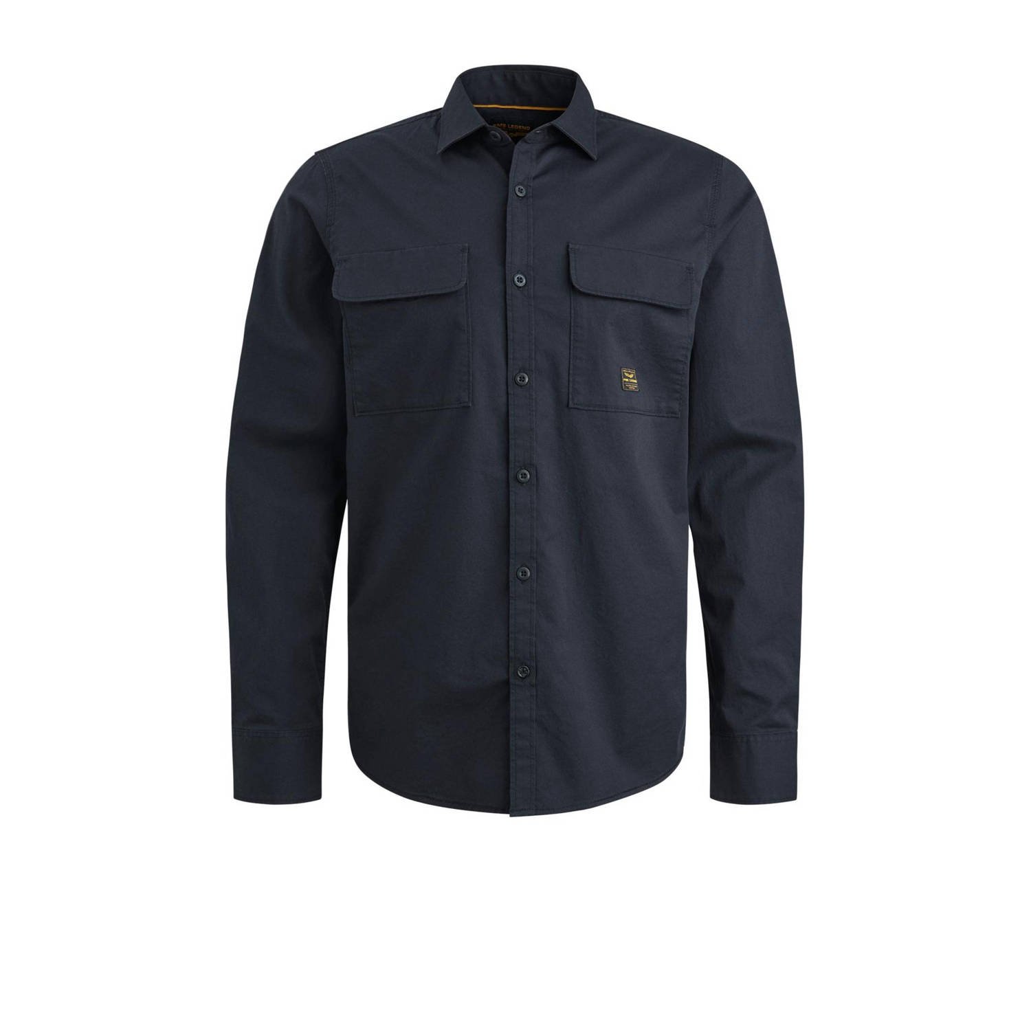 PME Legend Casual Twill Stretch Overhemd Lange Mouw Black Heren