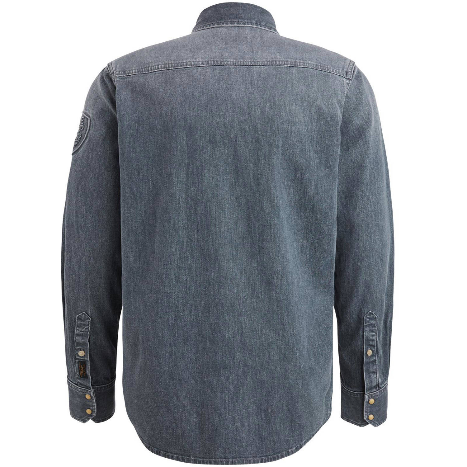 PME Legend denim overhemd grijs