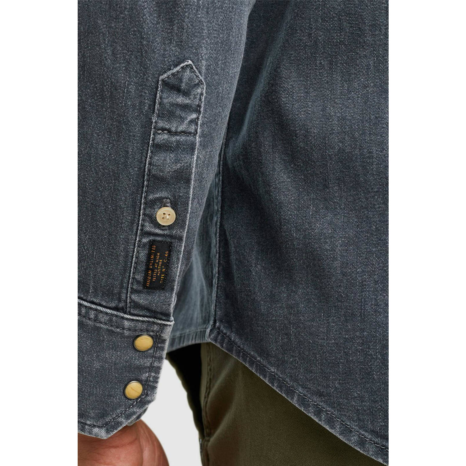 PME Legend denim overhemd grijs
