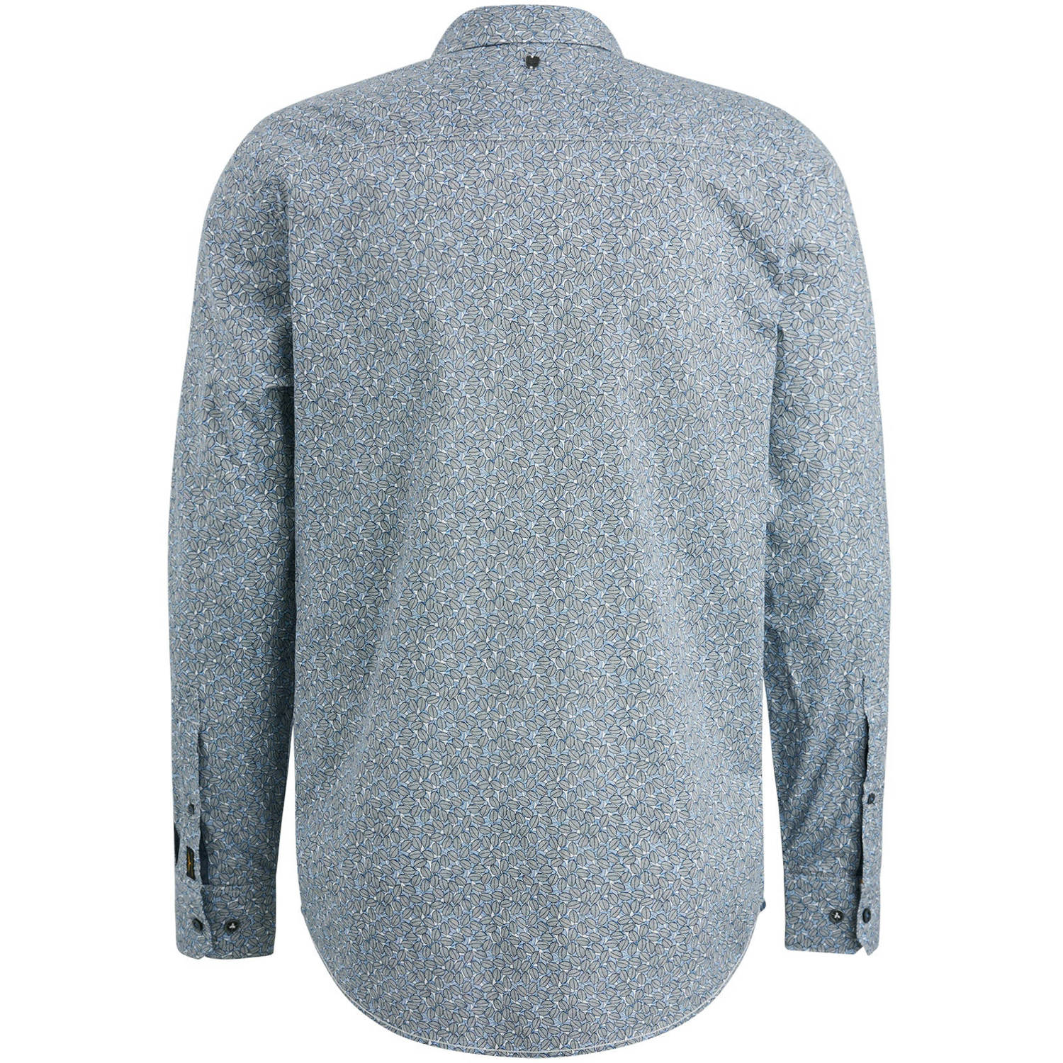 PME Legend regular fit overhemd met all over print blauw