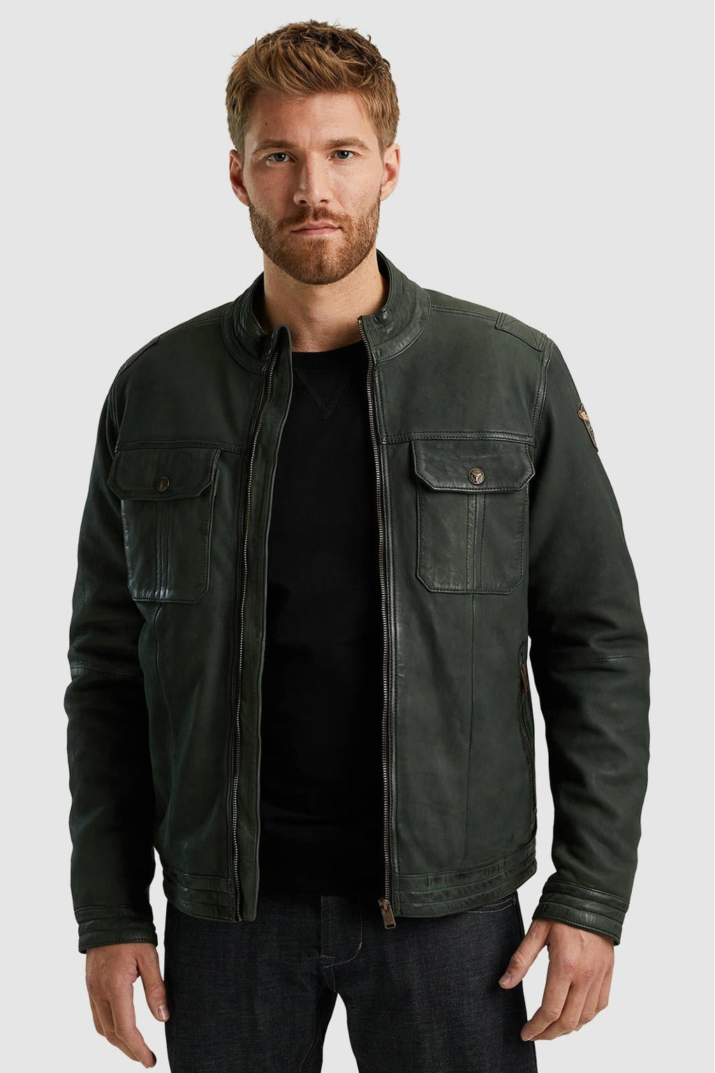 PME Legend leren jas SCRAPER groen