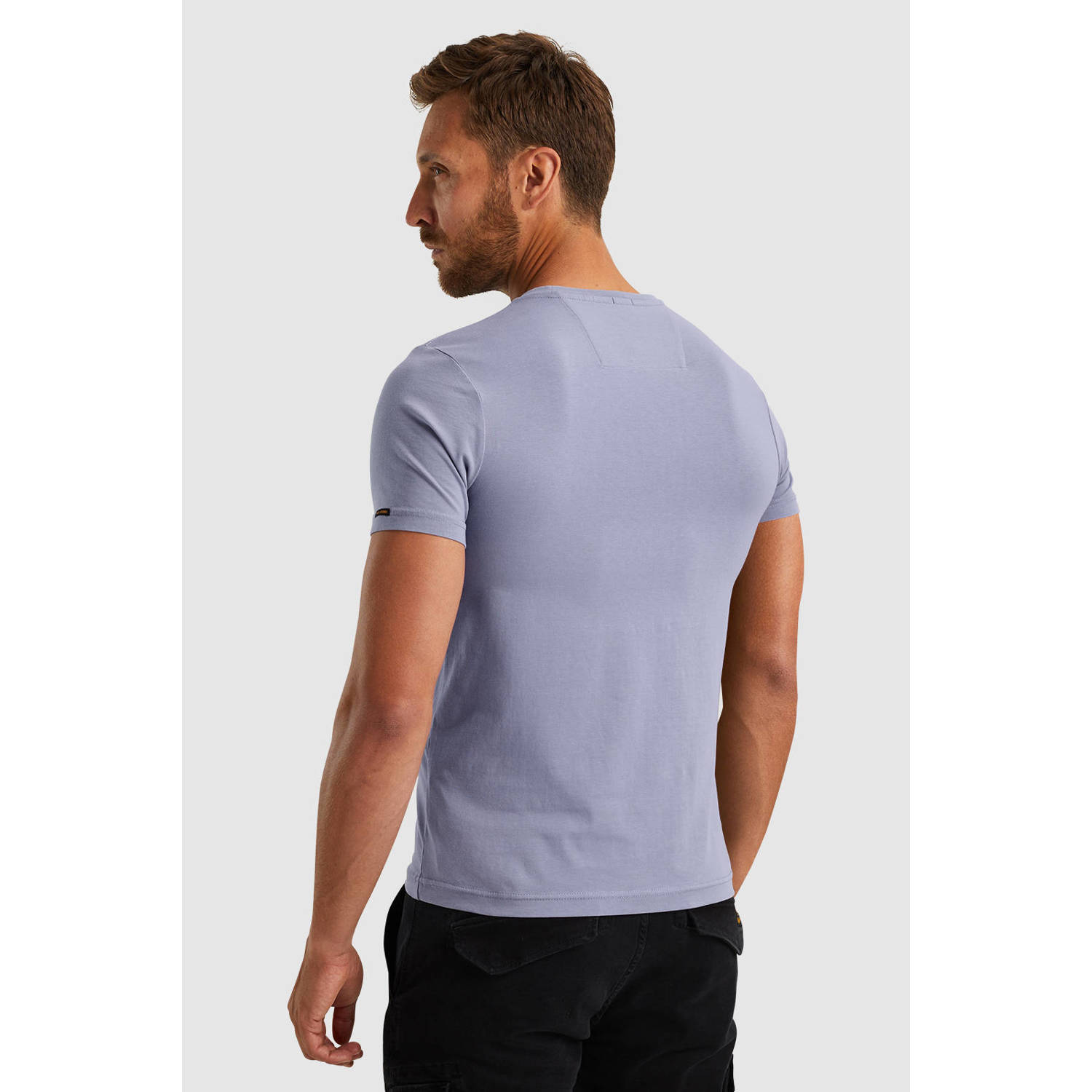 PME Legend regular fit T-shirt met logo lavendel