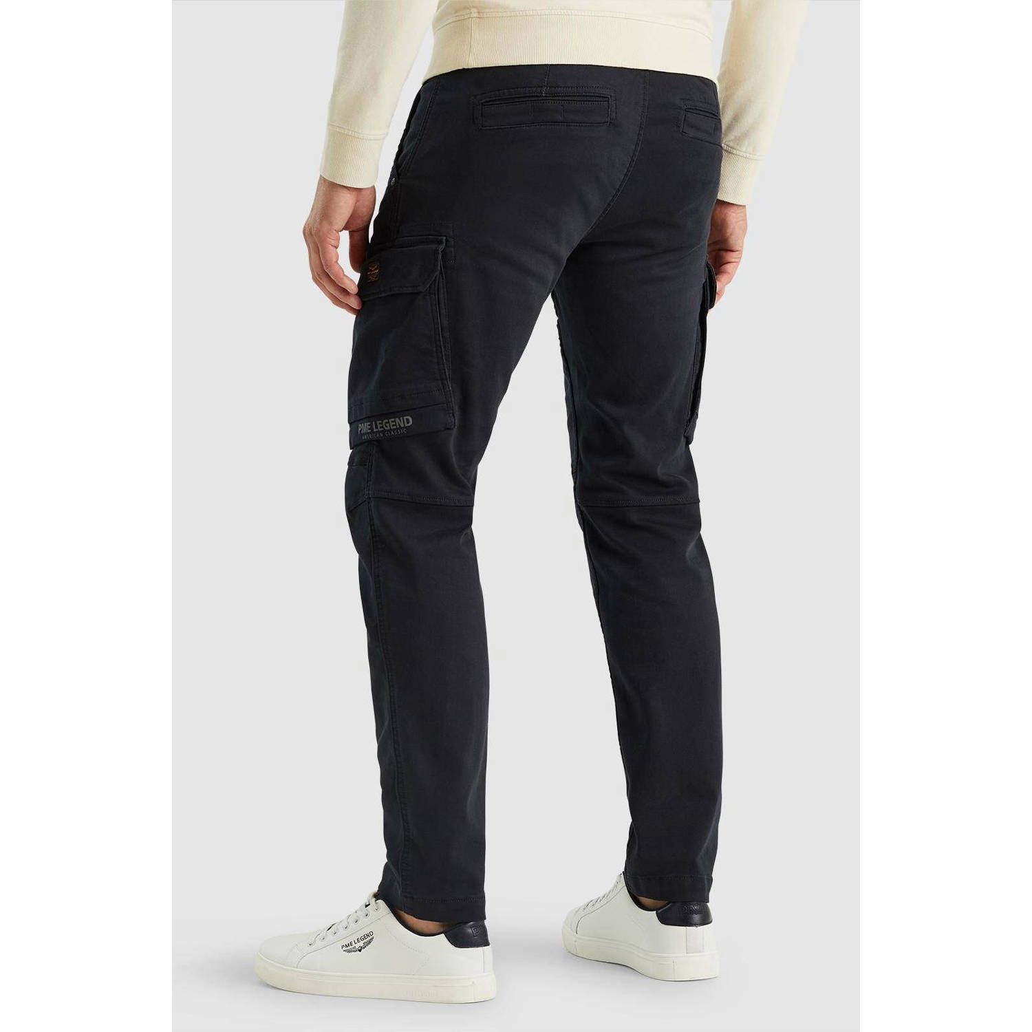 PME Legend tapered fit cargo broek EXPEDIZOR donkerblauw