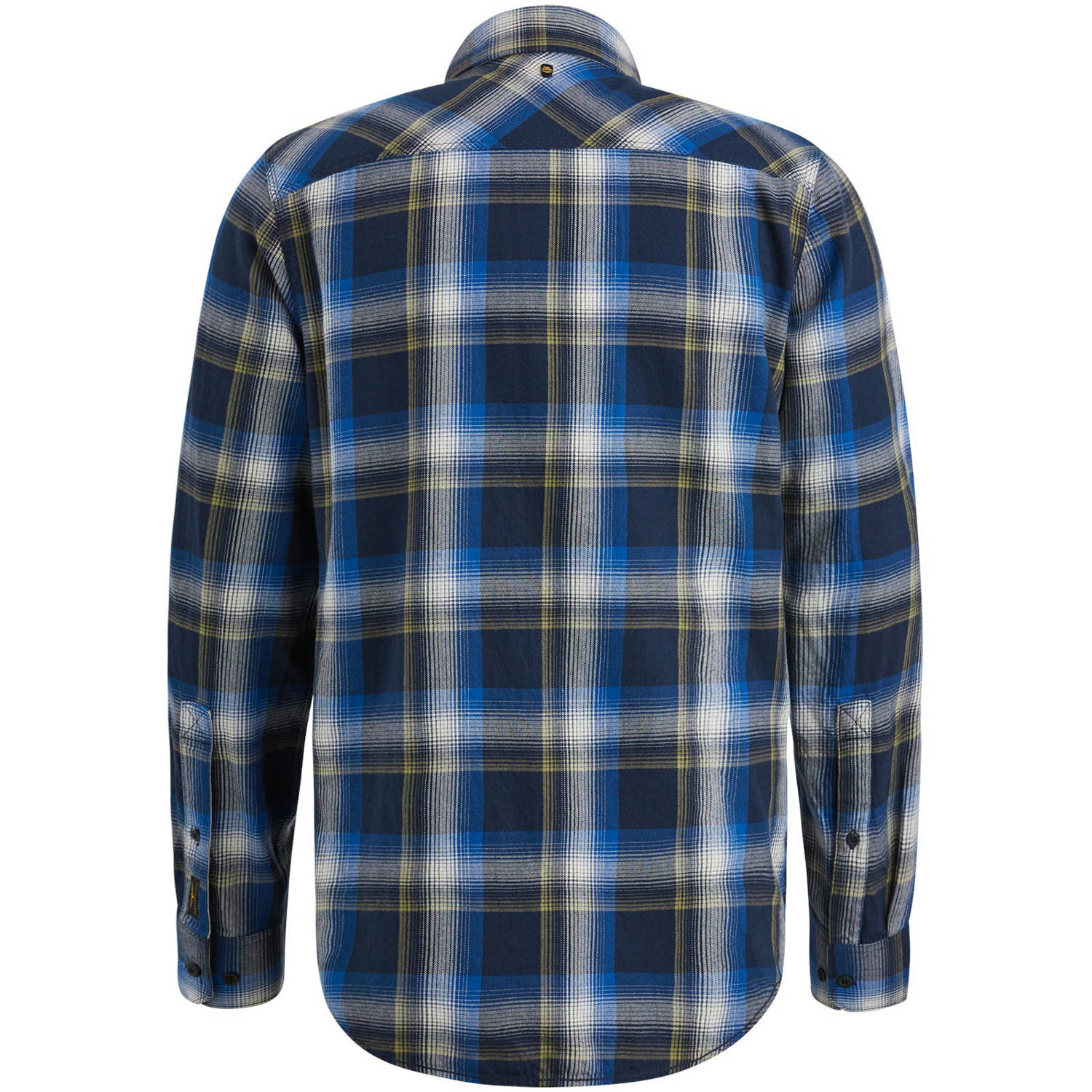 PME Legend geruit regular fit overhemd blauw