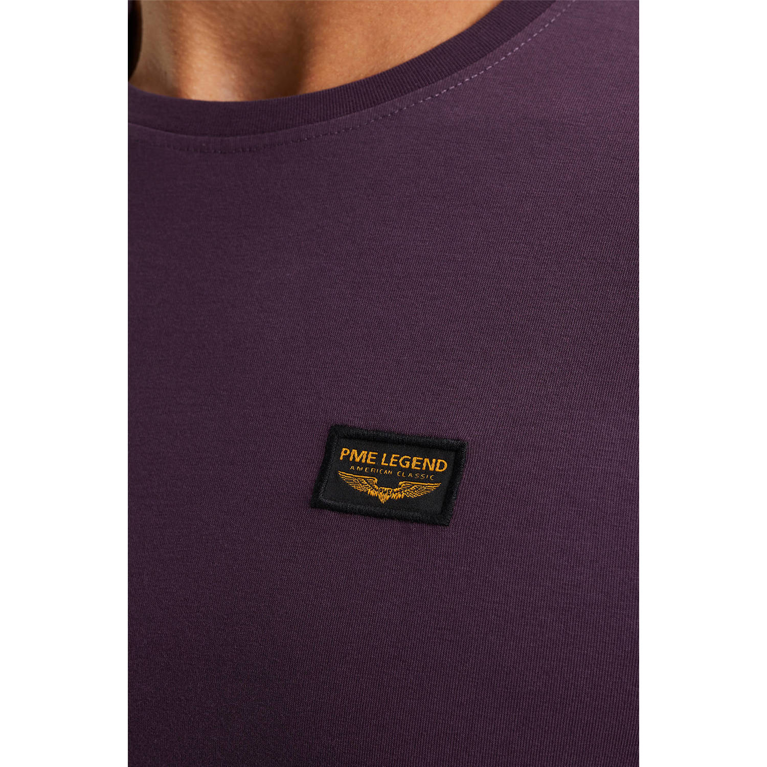 PME Legend regular fit T-shirt met logo paars
