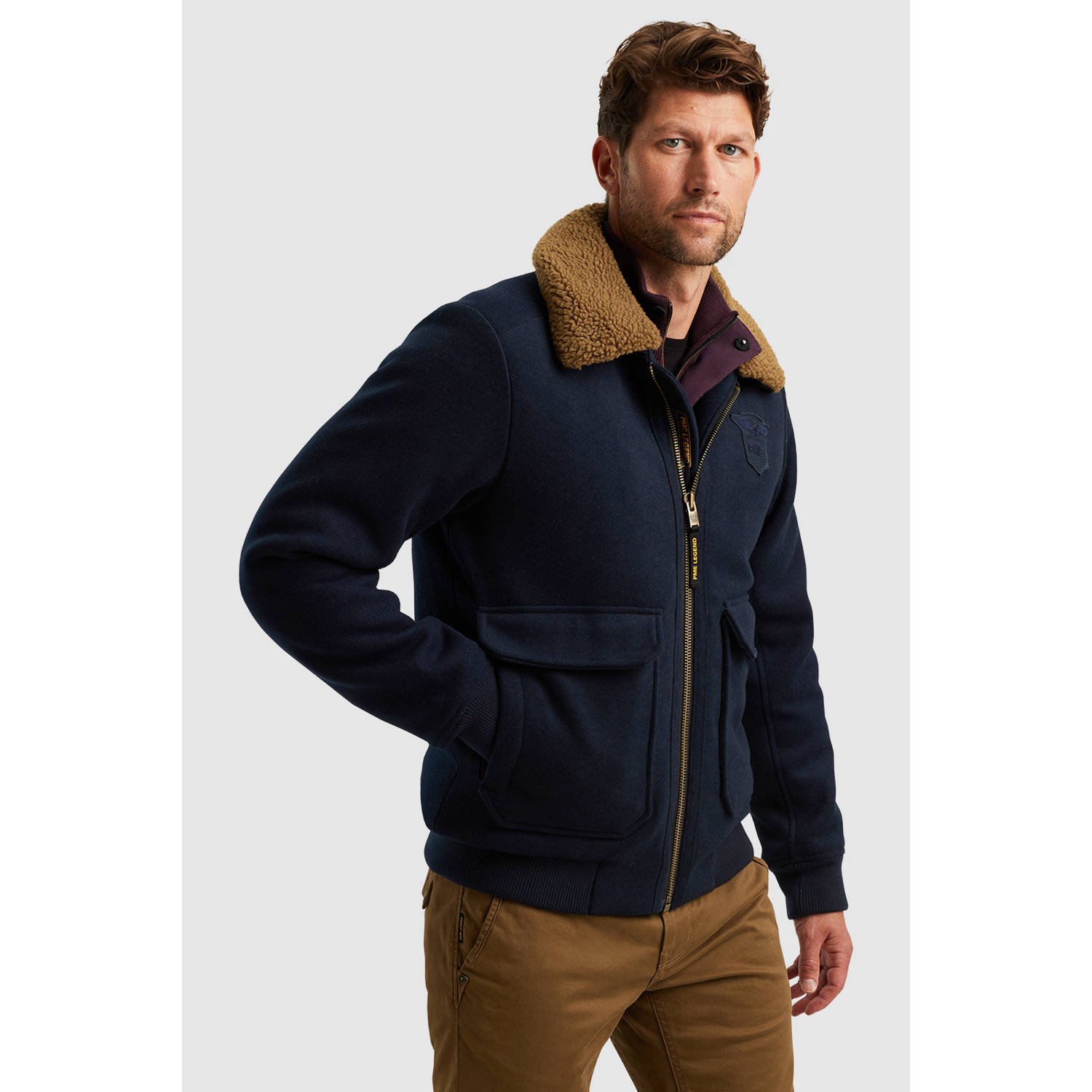 PME Legend wollen winterjas YETLOCK donkerblauw