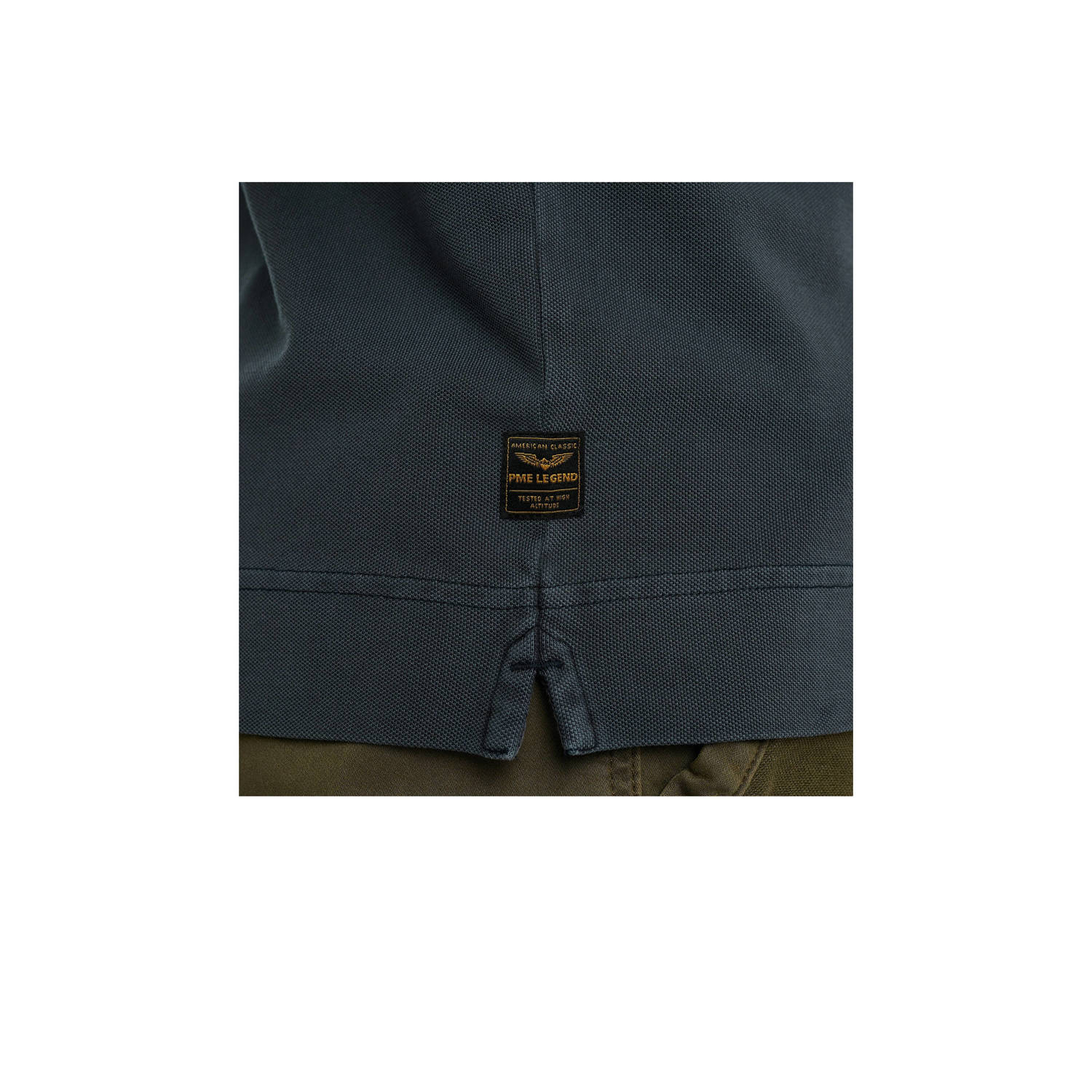 PME Legend regular fit polo met logo donkerblauw