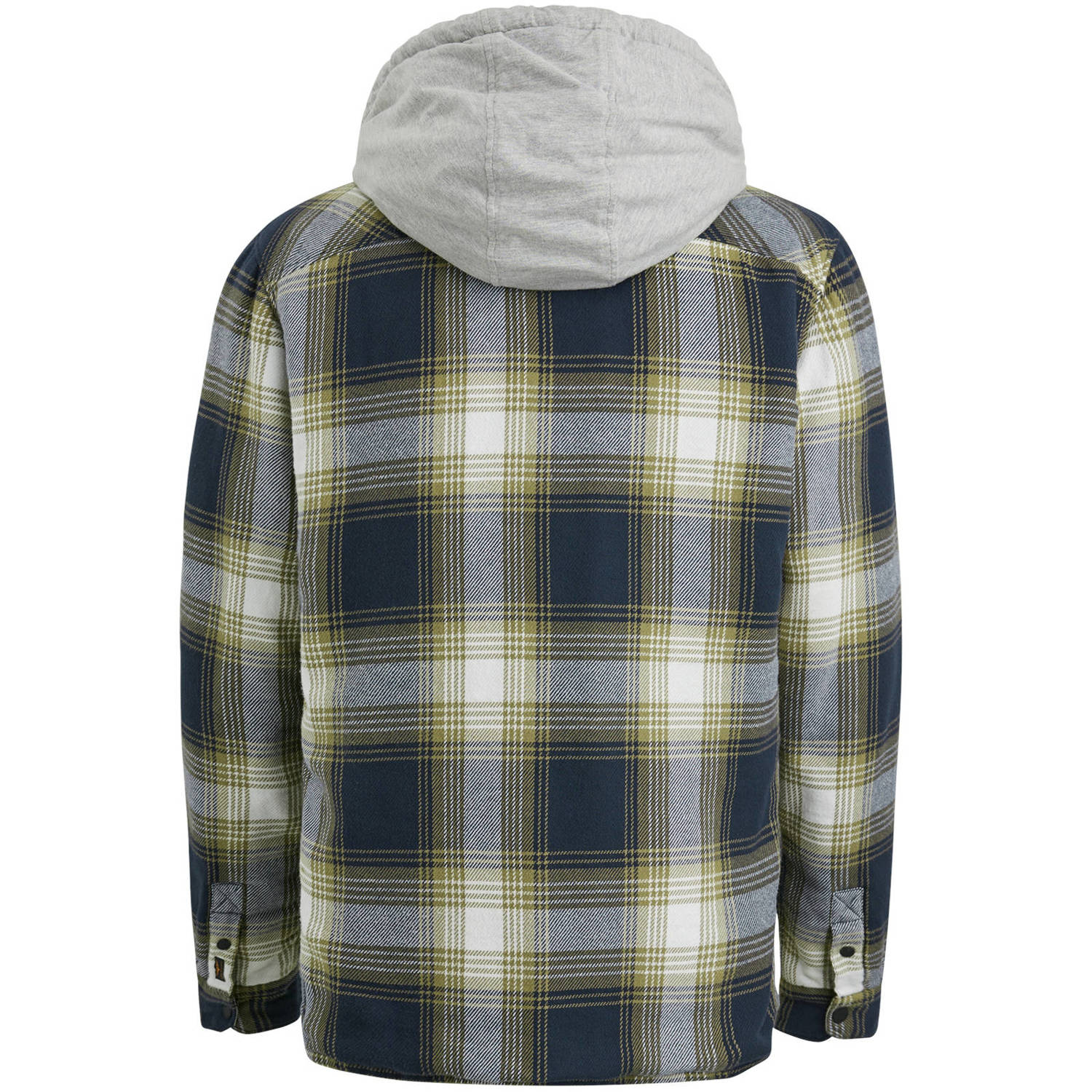 PME Legend geruit flanellen loose fit overshirt blauw
