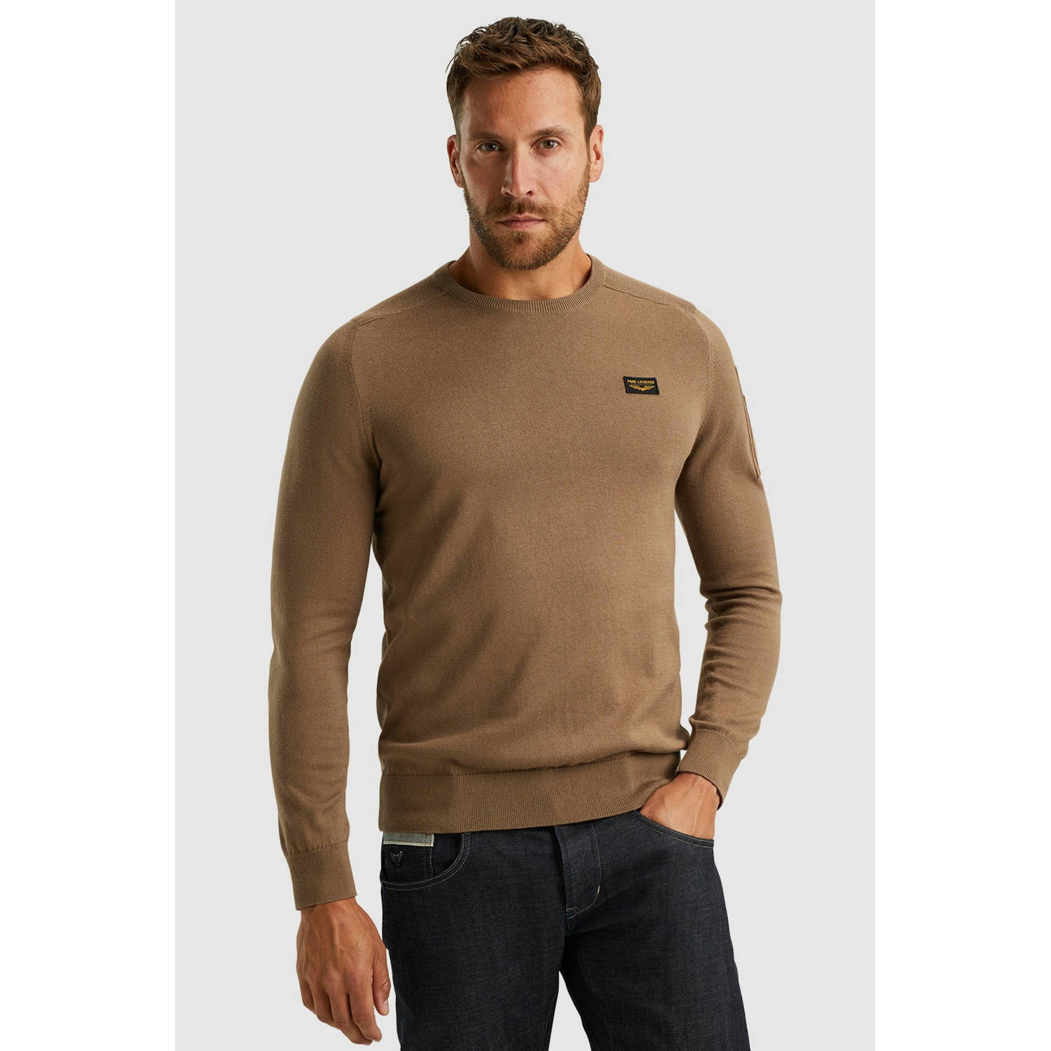 PME LEGEND Heren Truien & Vesten R-neck American Classic Knit Bruin