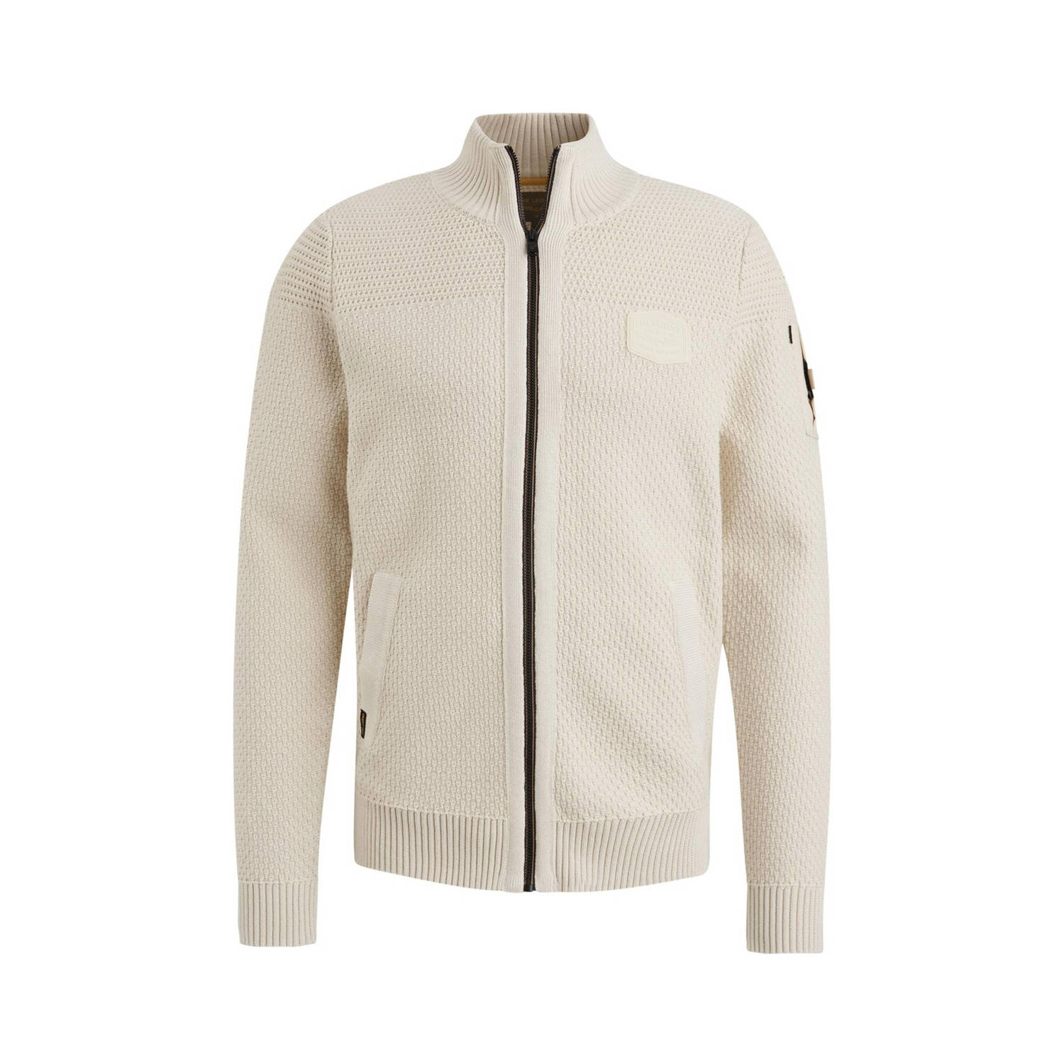 PME Legend gebreid vest ecru