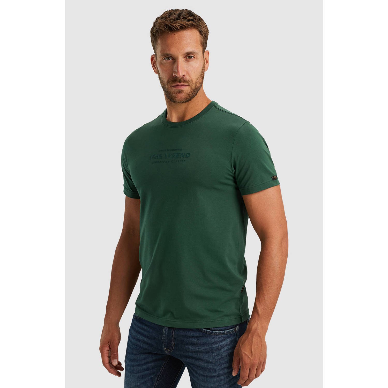PME Legend T-shirt met logo groen