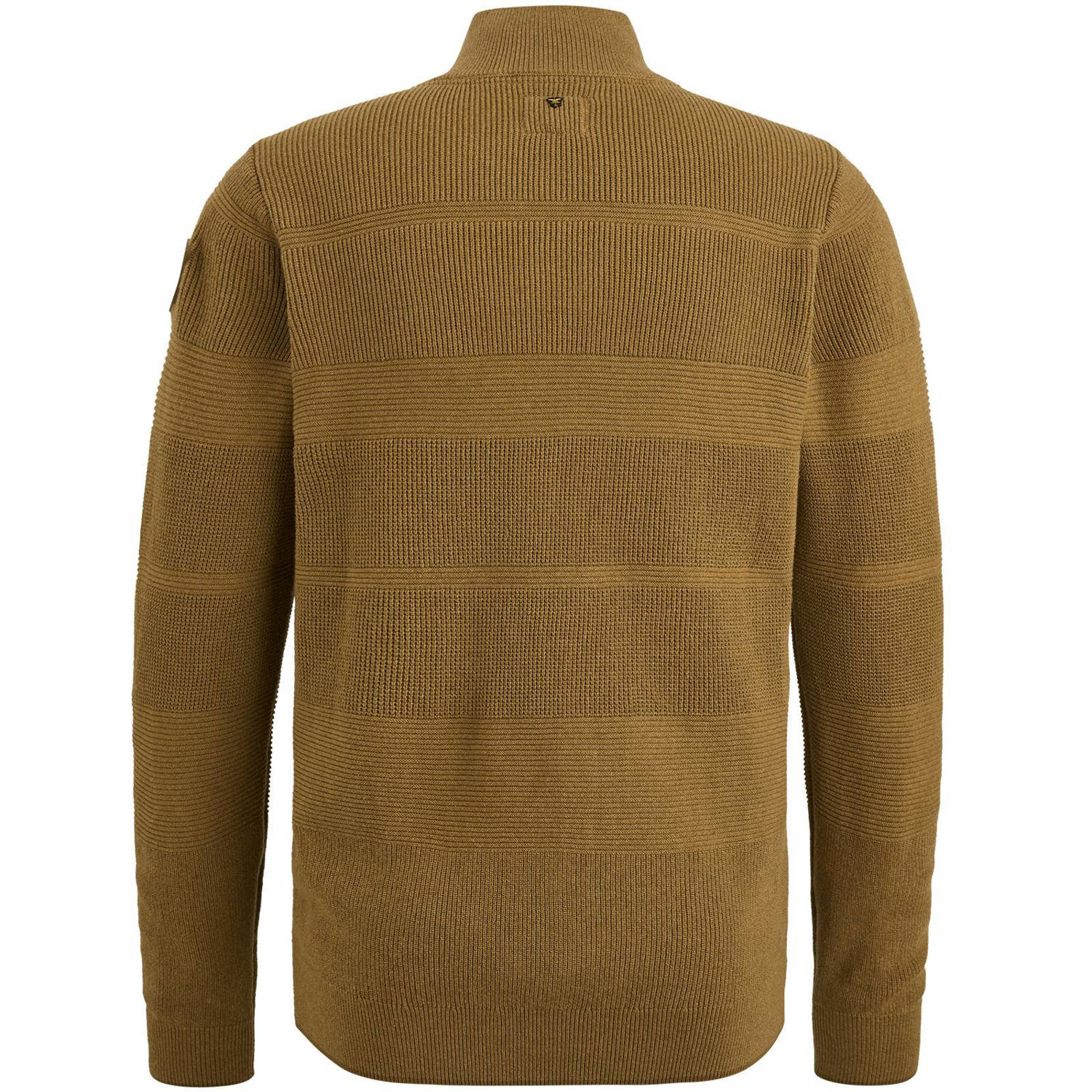 PME Legend vest met ingebreid patroon oker